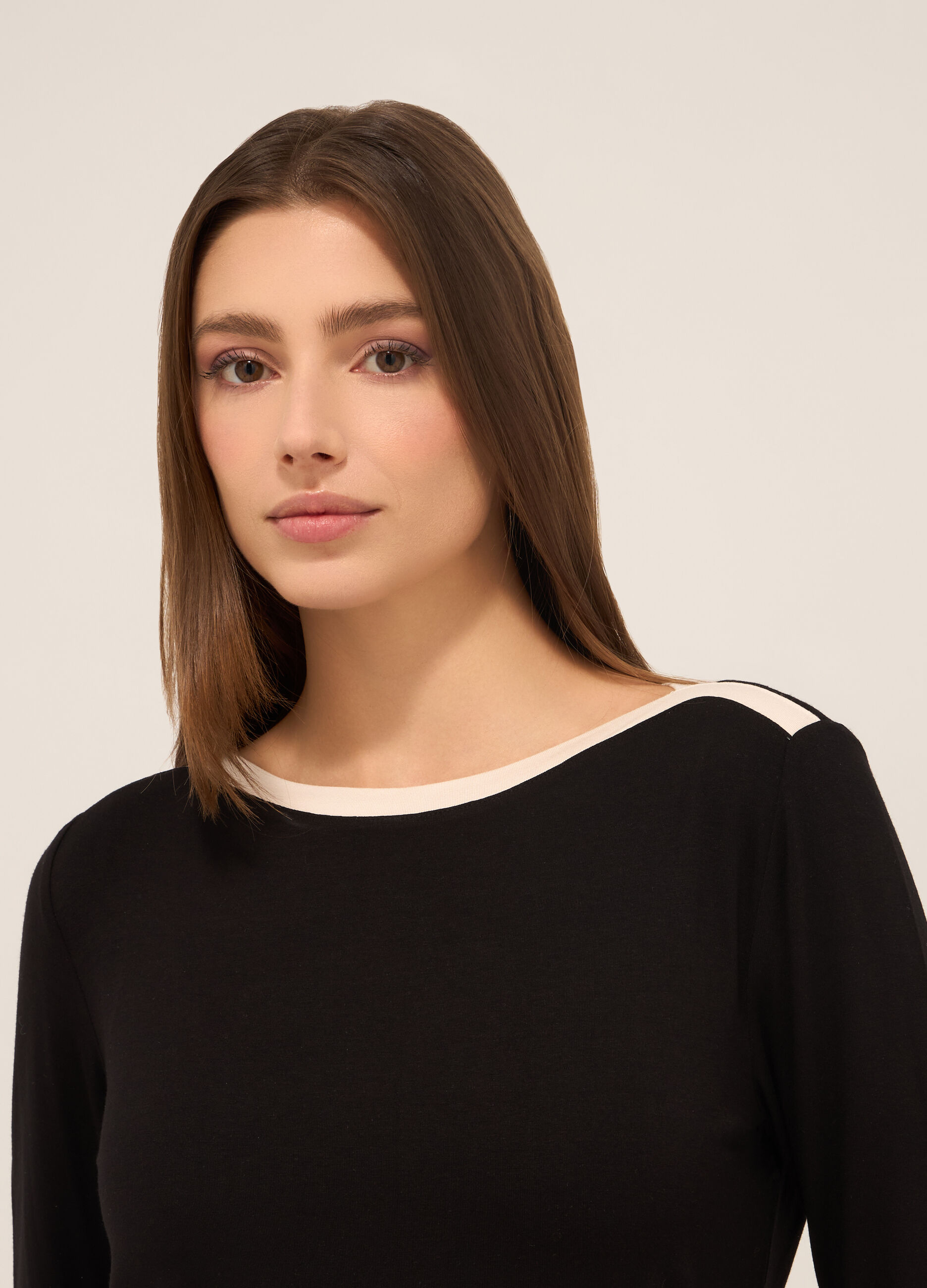 T-shirt in jersey di viscosa stretch donna_2