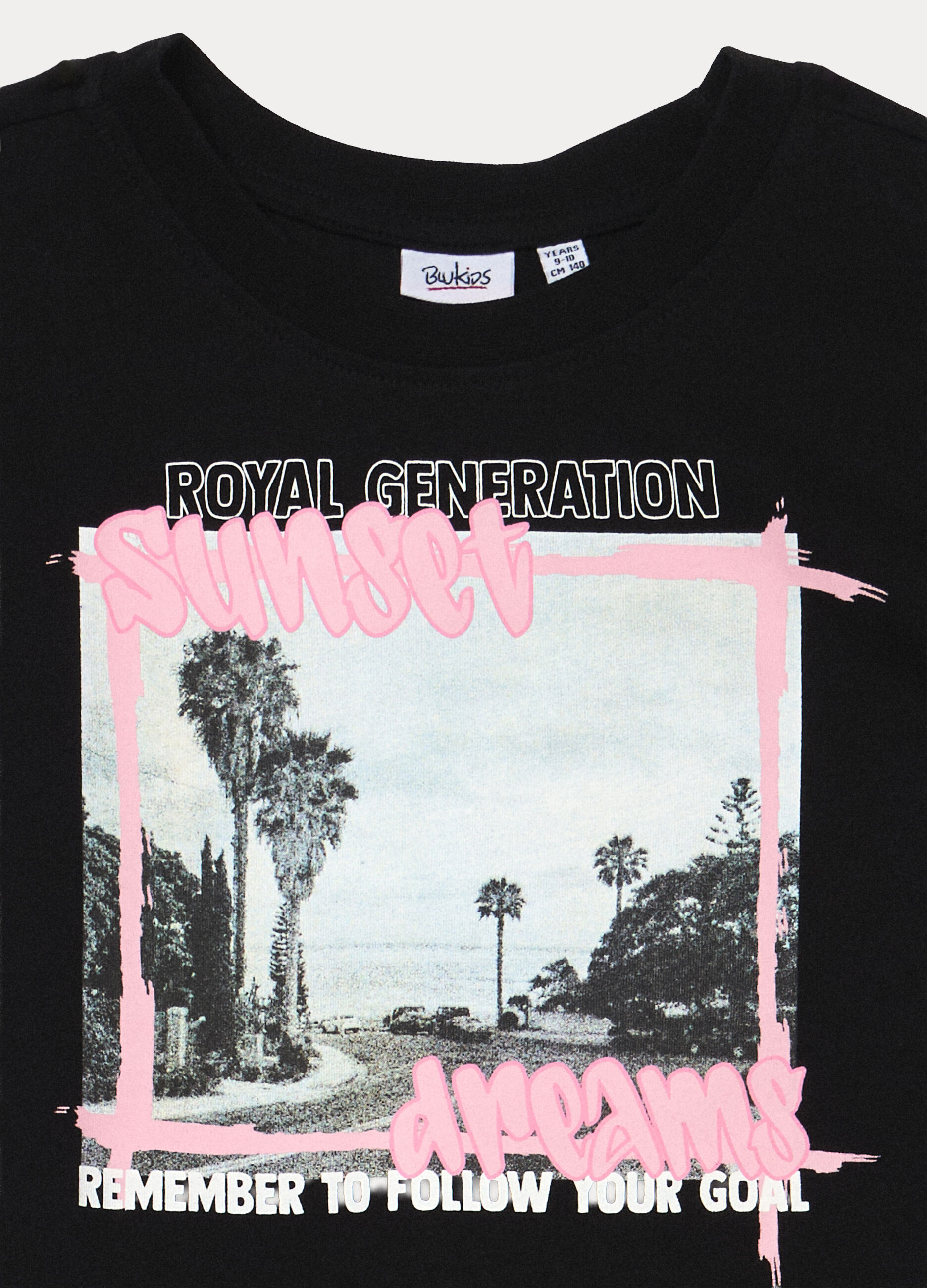 T-shirt girocollo in jersey di puro cotone ragazza_2