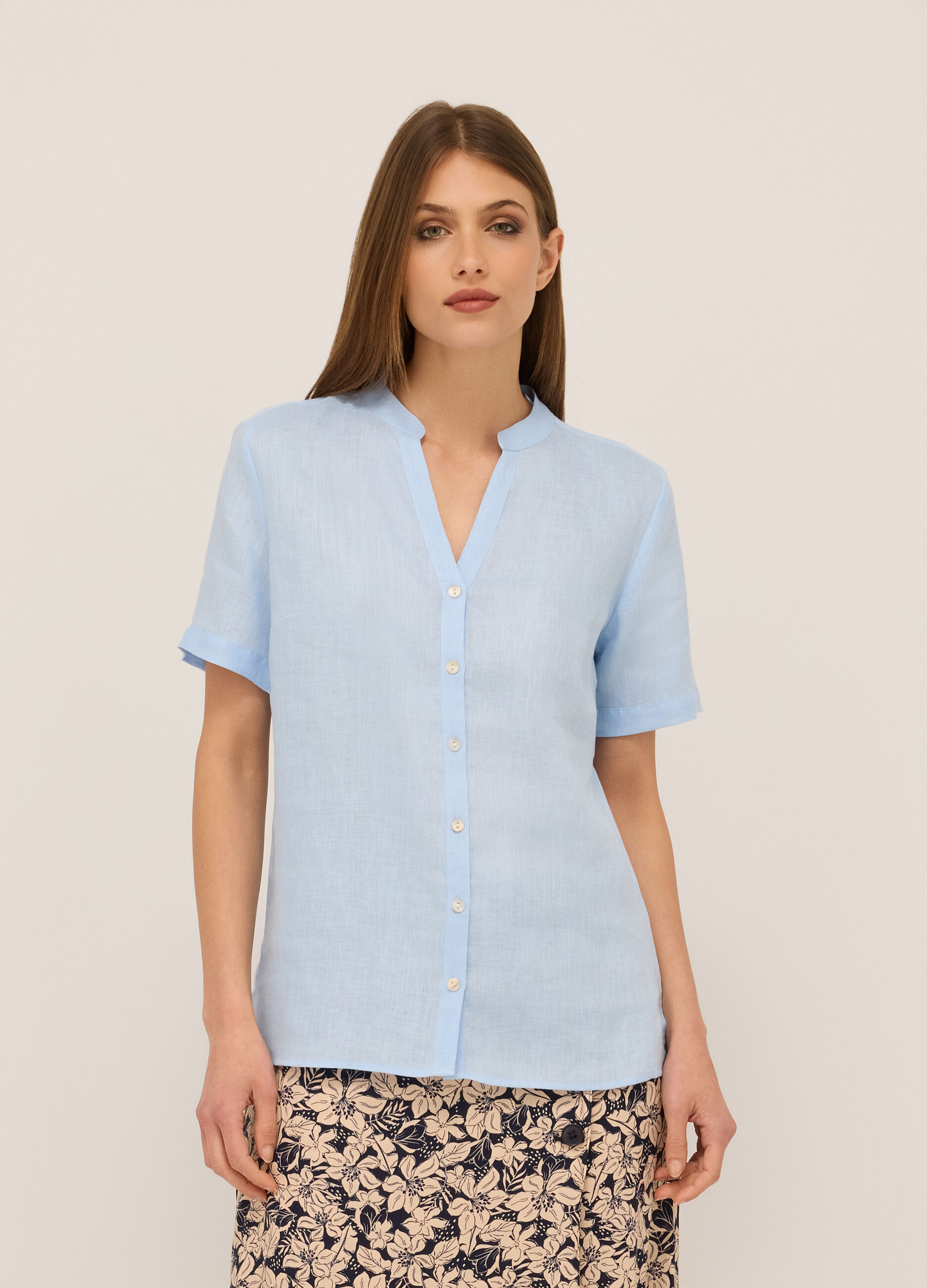 Camicia in puro lino donna_0