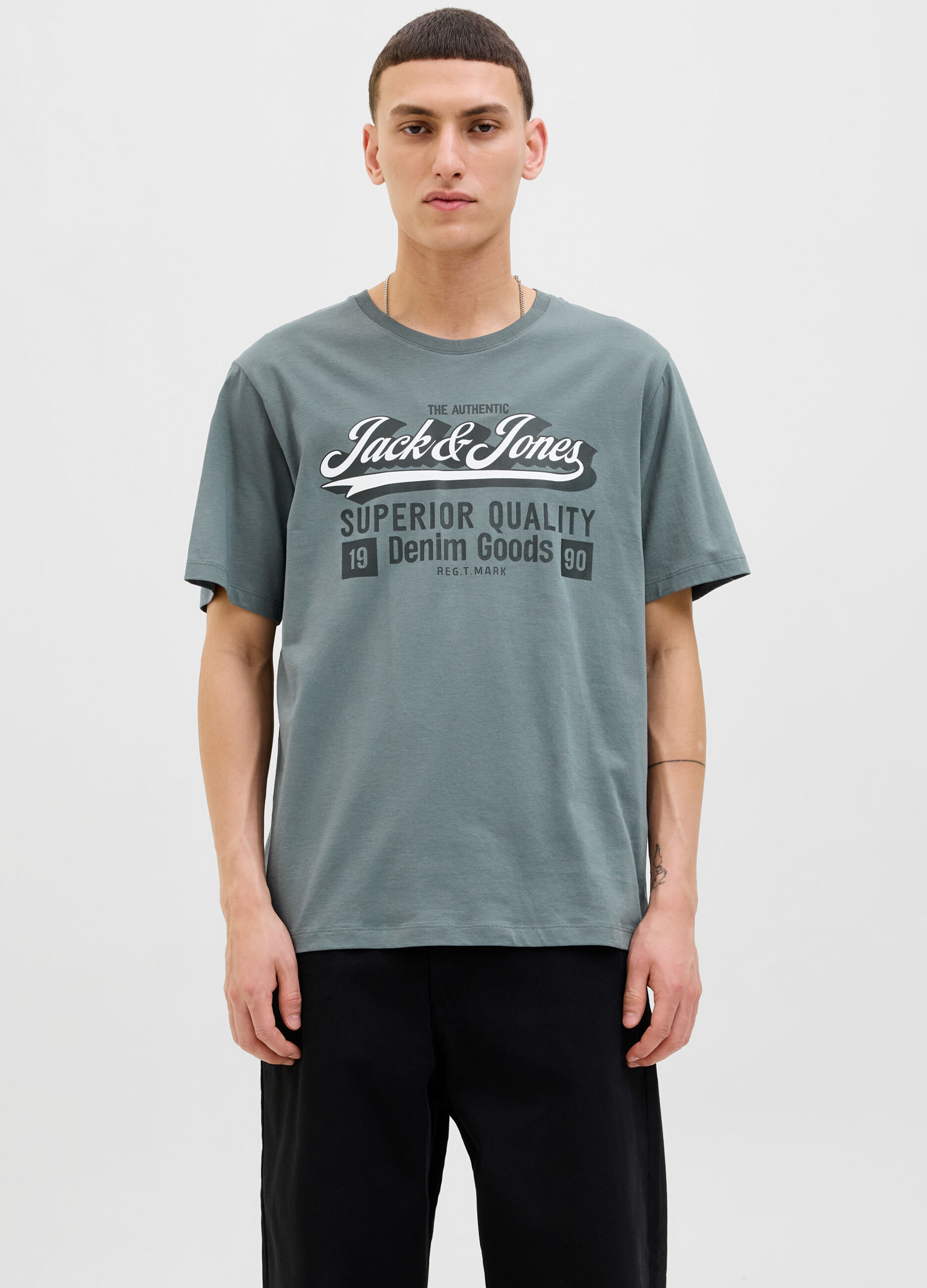 T-shirt girocollo con stampa uomo_0