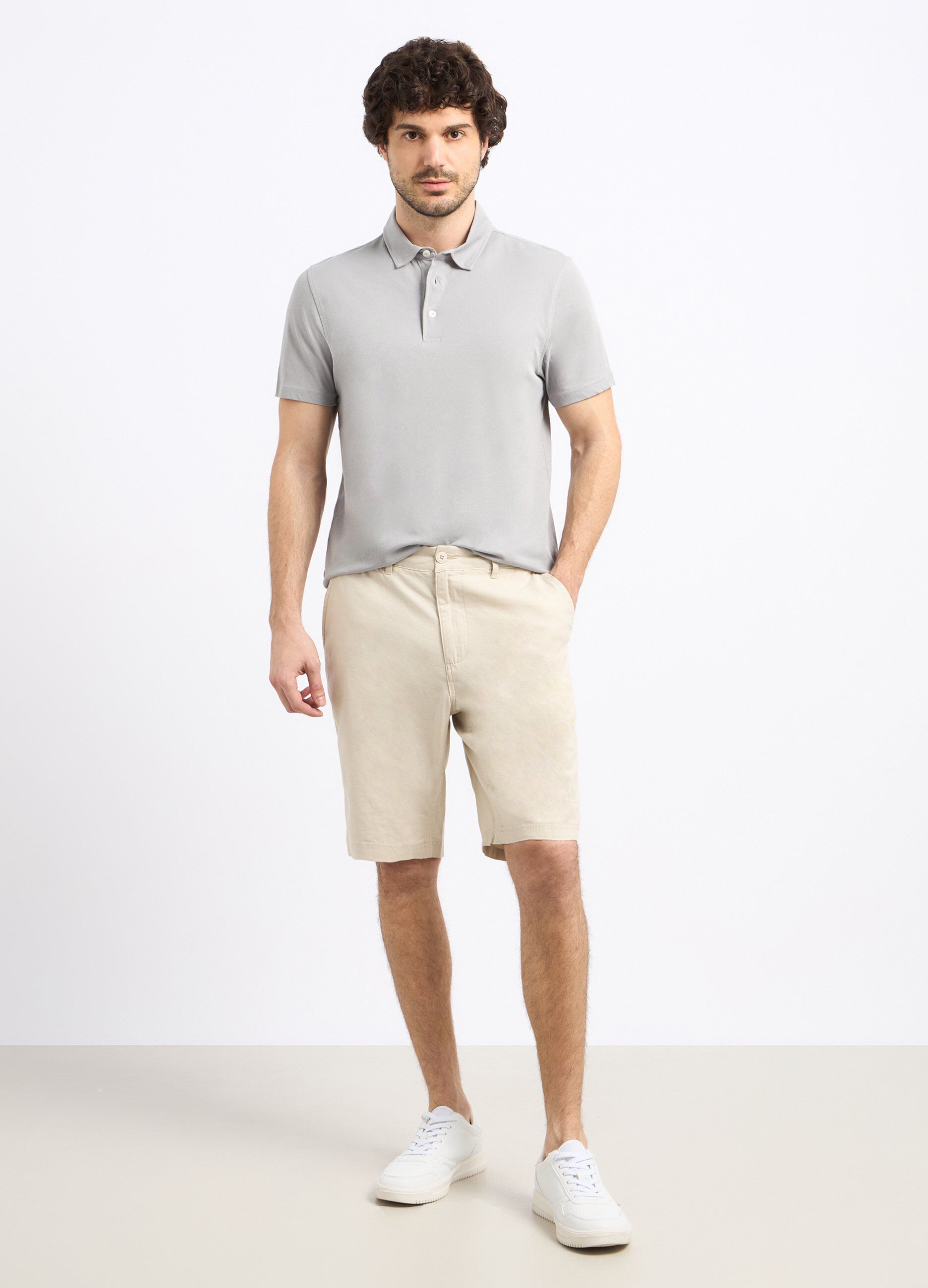 Bermuda in misto lino uomo_0