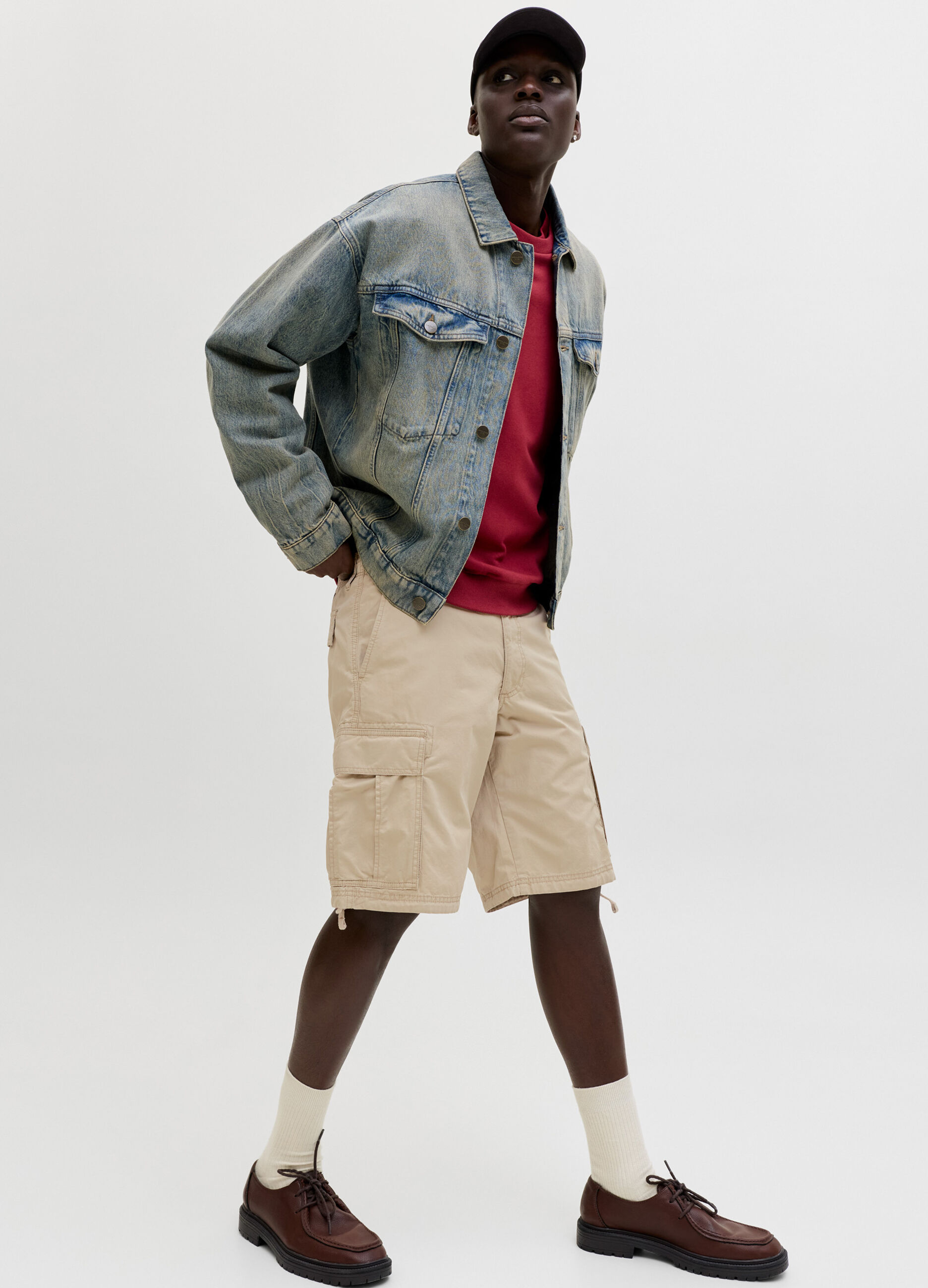 Shorts cargo in cotone uomo_3