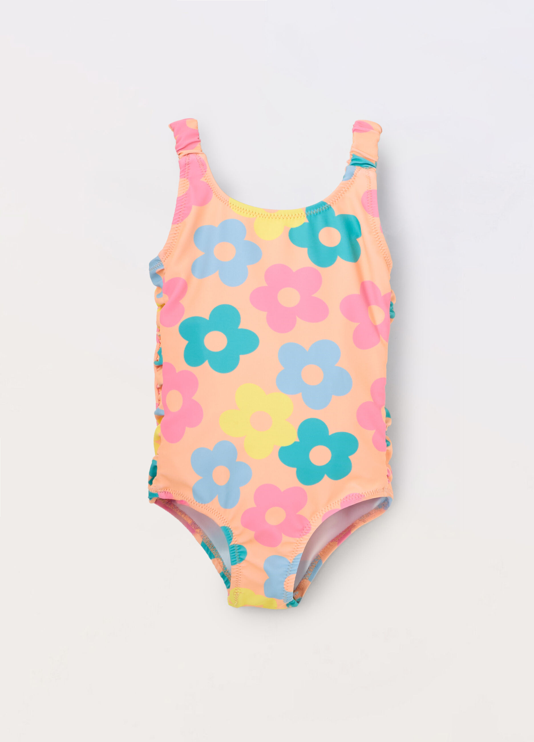 Costume intero a fiori neonata_0