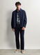 Pantalone regular fit in twill di cotone uomo_0