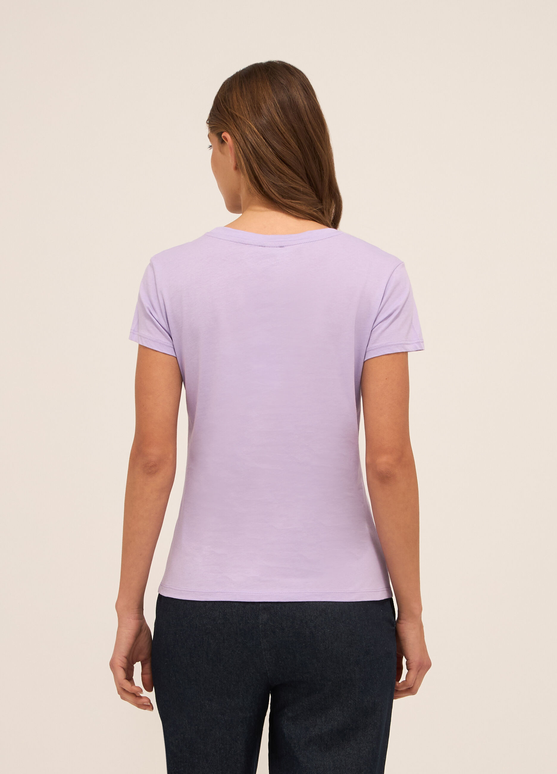 T-shirt in jersey di puro cotone donna_1