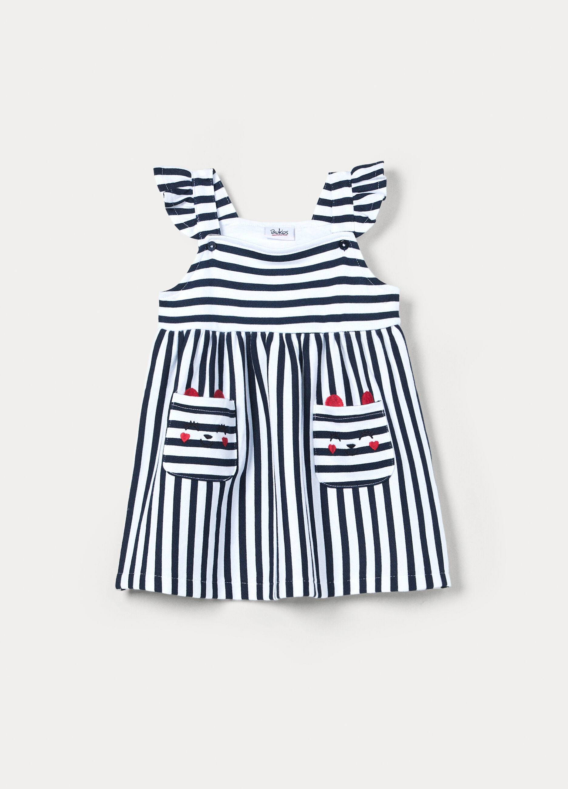 Vestito in french terry di puro cotone bimba_0