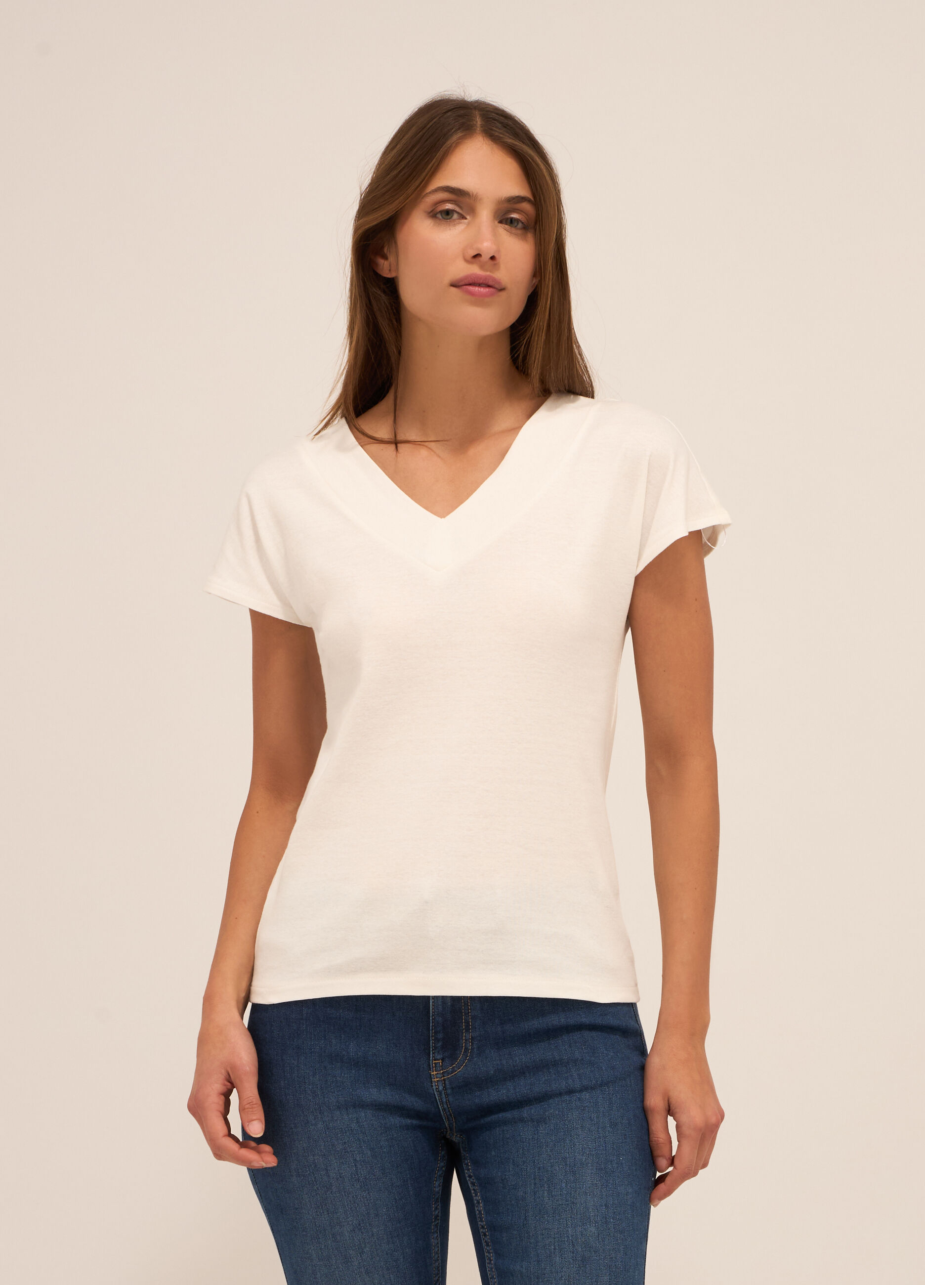 T-shirt in puro cotone donna_0