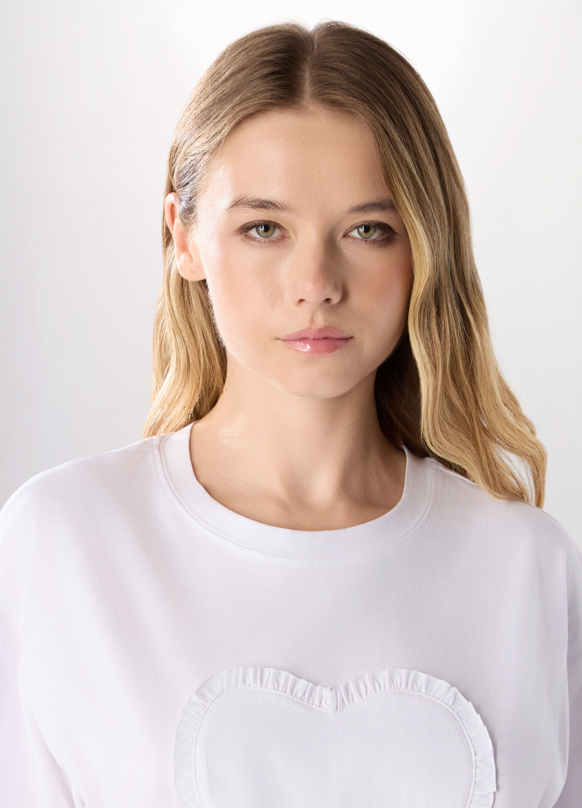 T-shirt in jersey di puro cotone donna_2