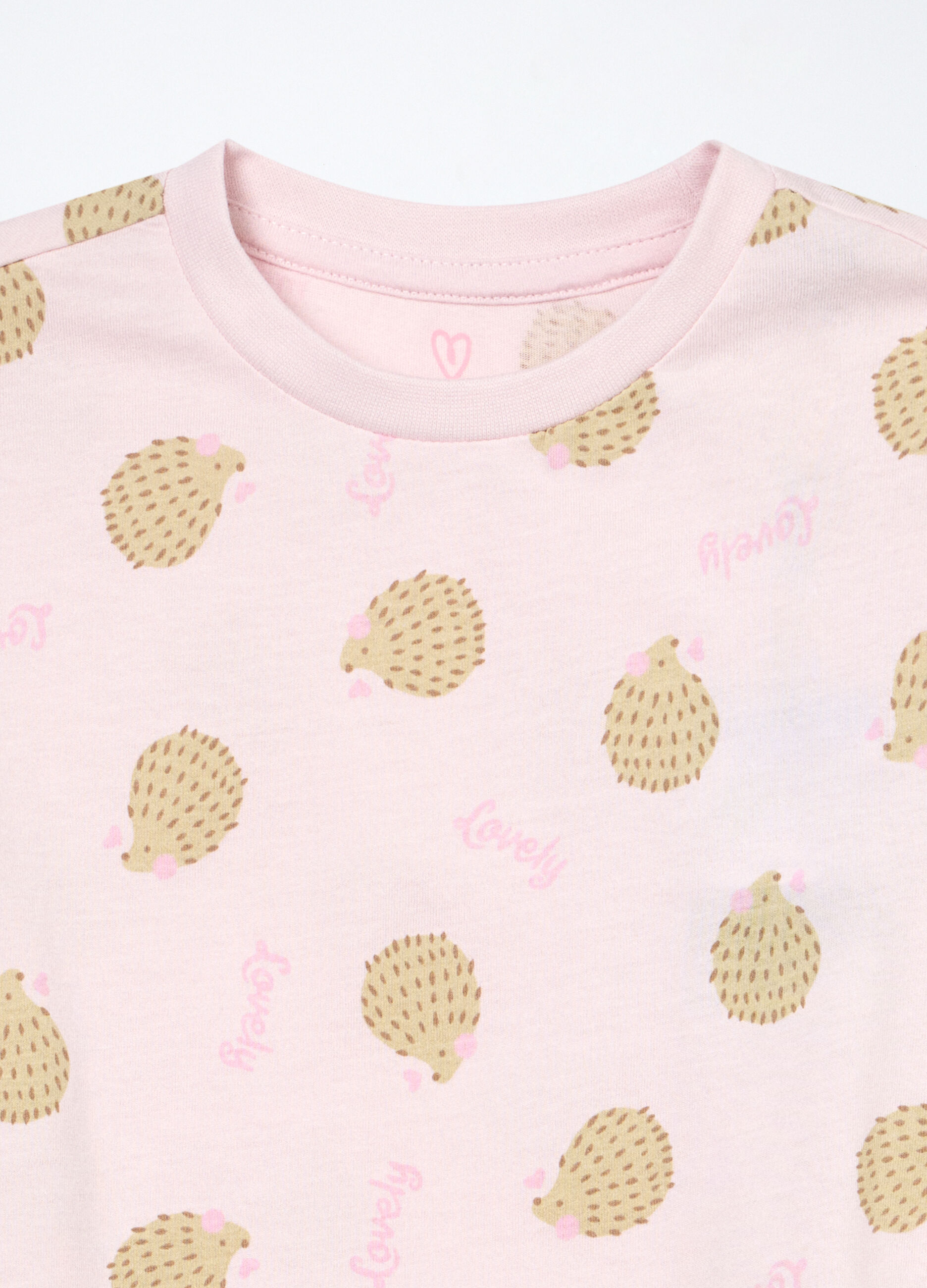 Set pigiama lungo in puro cotone bambina_2