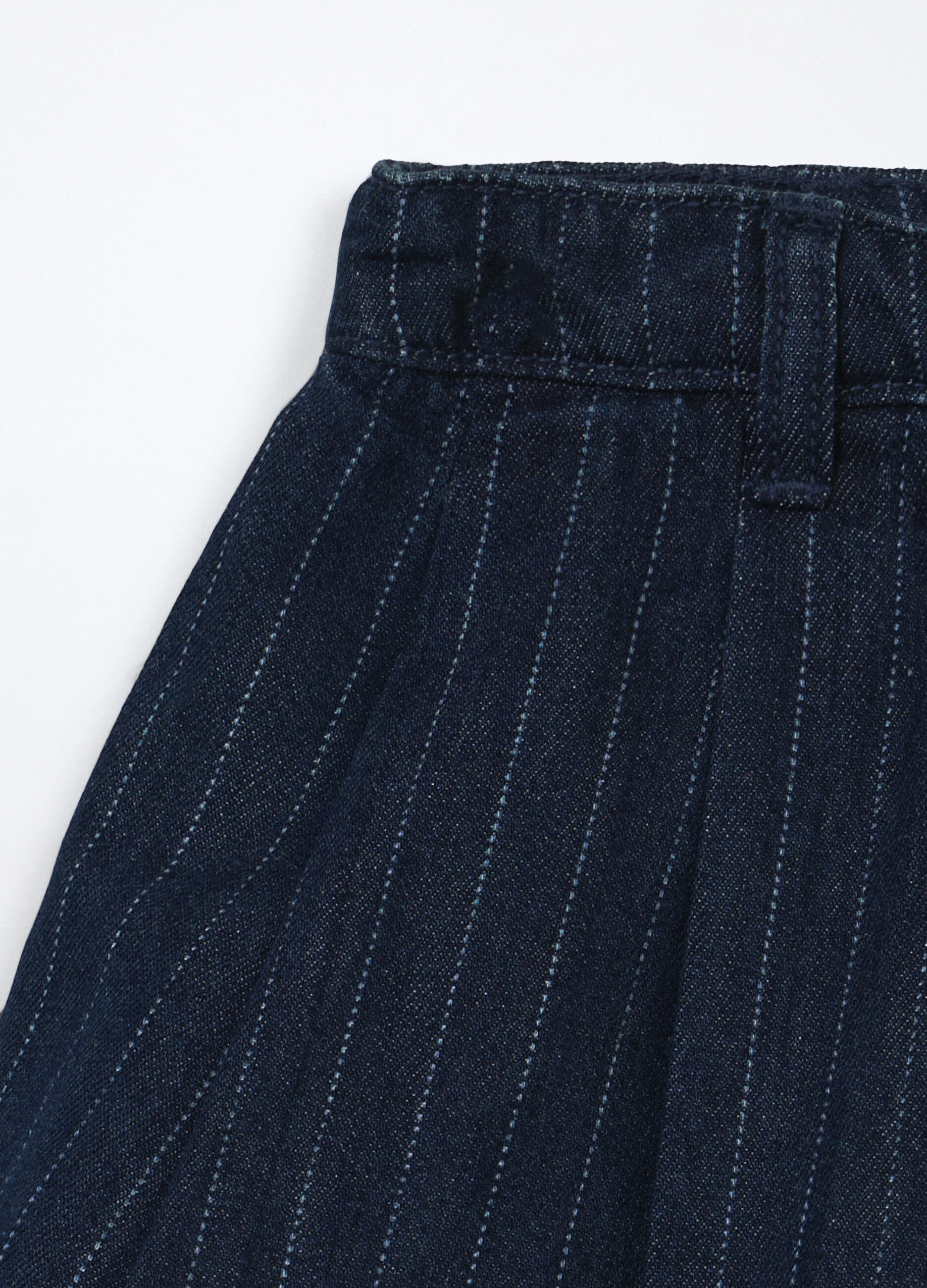 Gonna-pantalone in denim misto cotone bambina_2