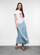 Gonna Lunga Svasata con vita elasticata e con balze in lyocell donna_0
