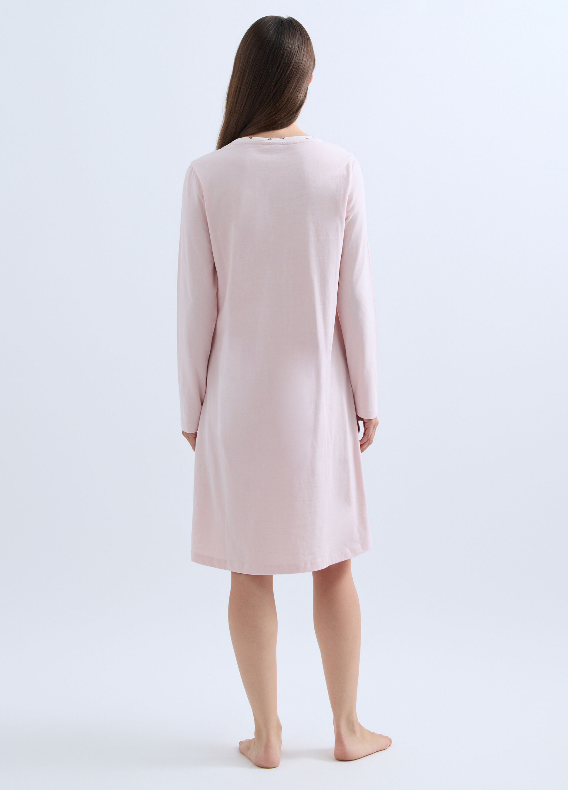 Camicia da notte in jersey di puro cotone donna_1