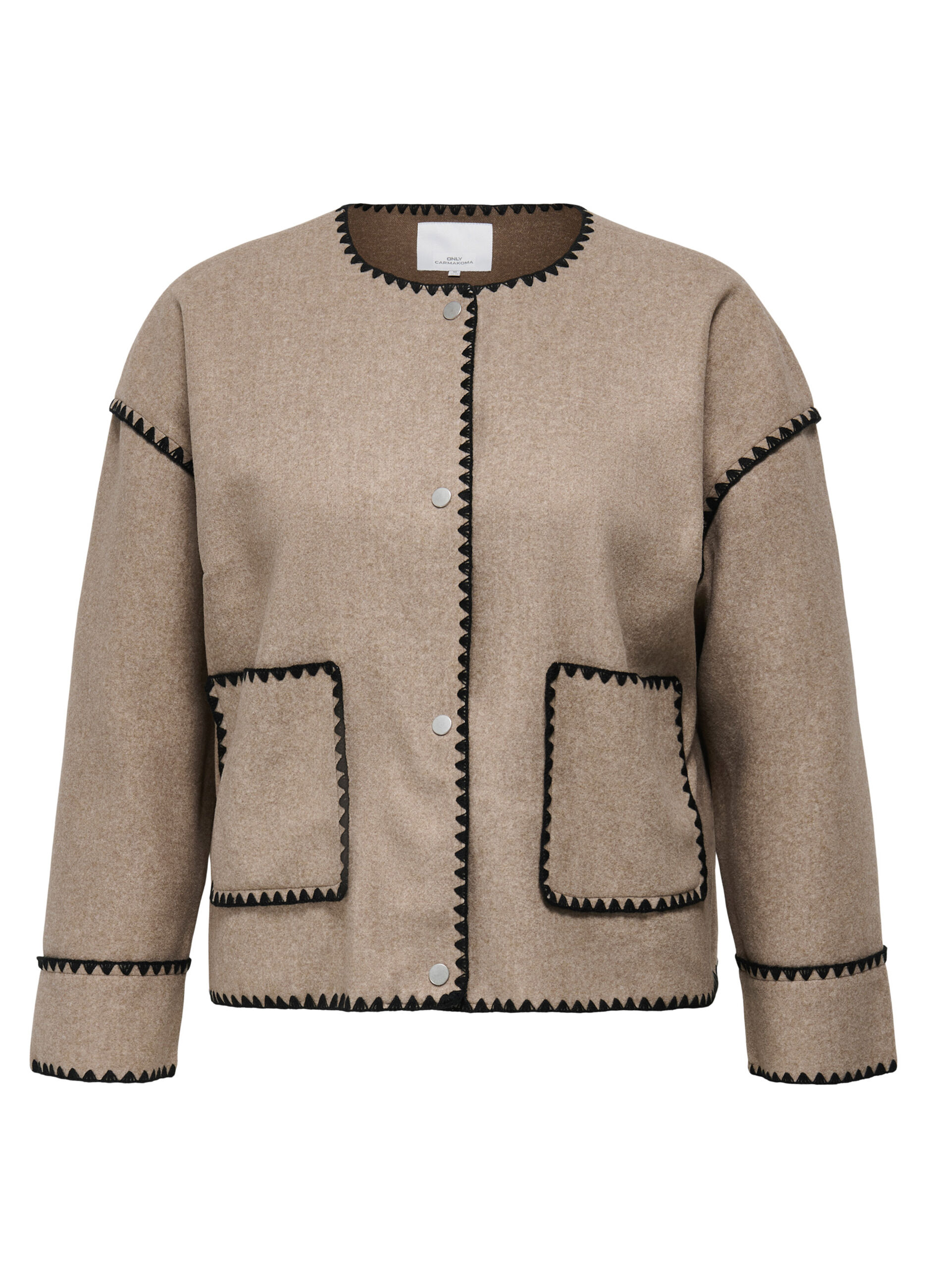 Giacca paricollo con tasche frontali_0