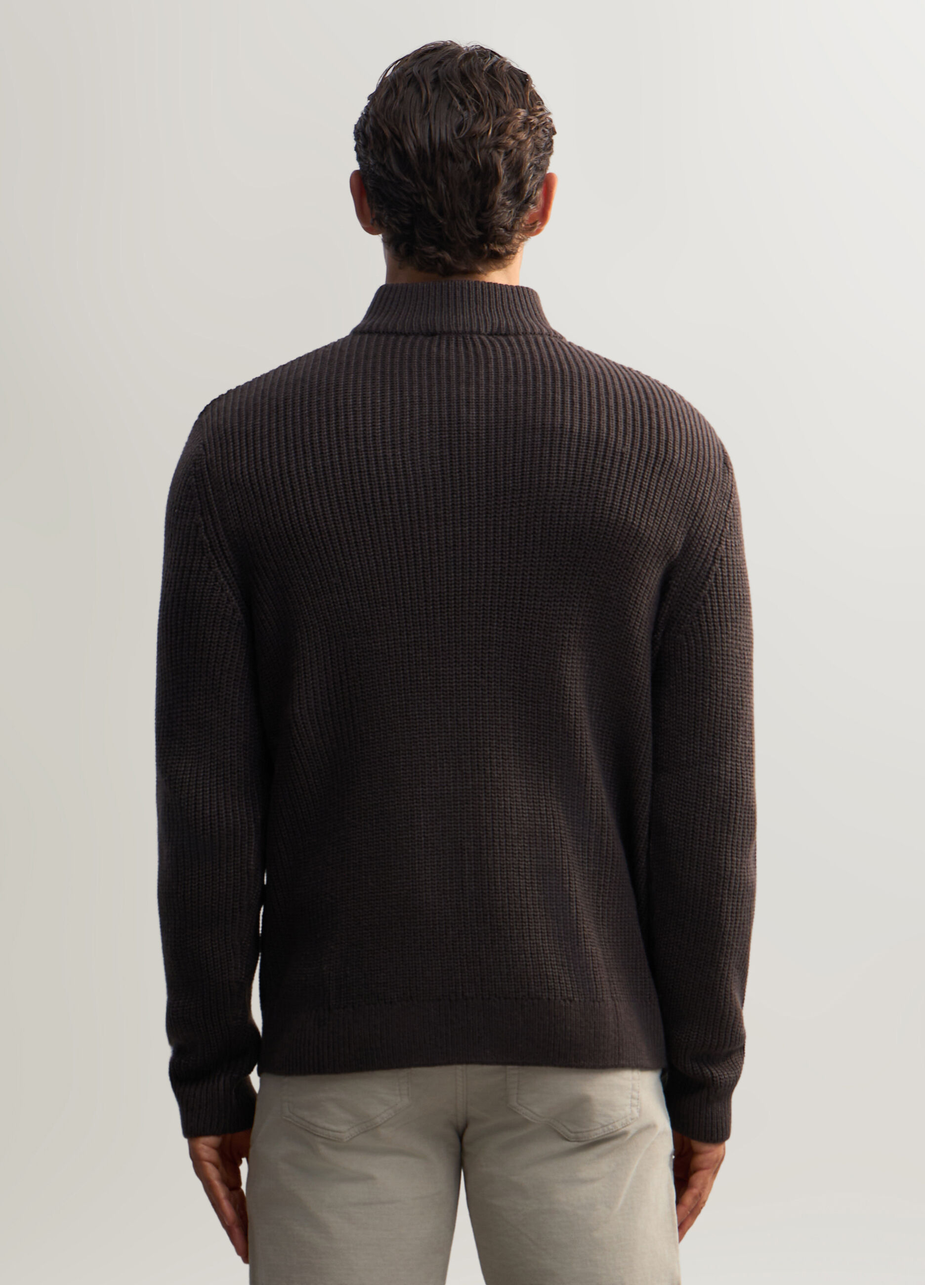 Maglione collo alto con apertura a zip uomo_1