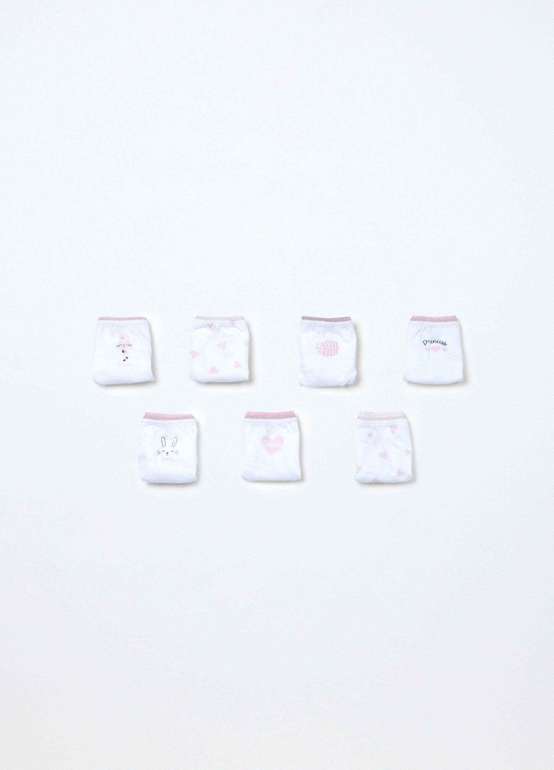 Pack 7 slip in jersey di puro cotone bambina_0