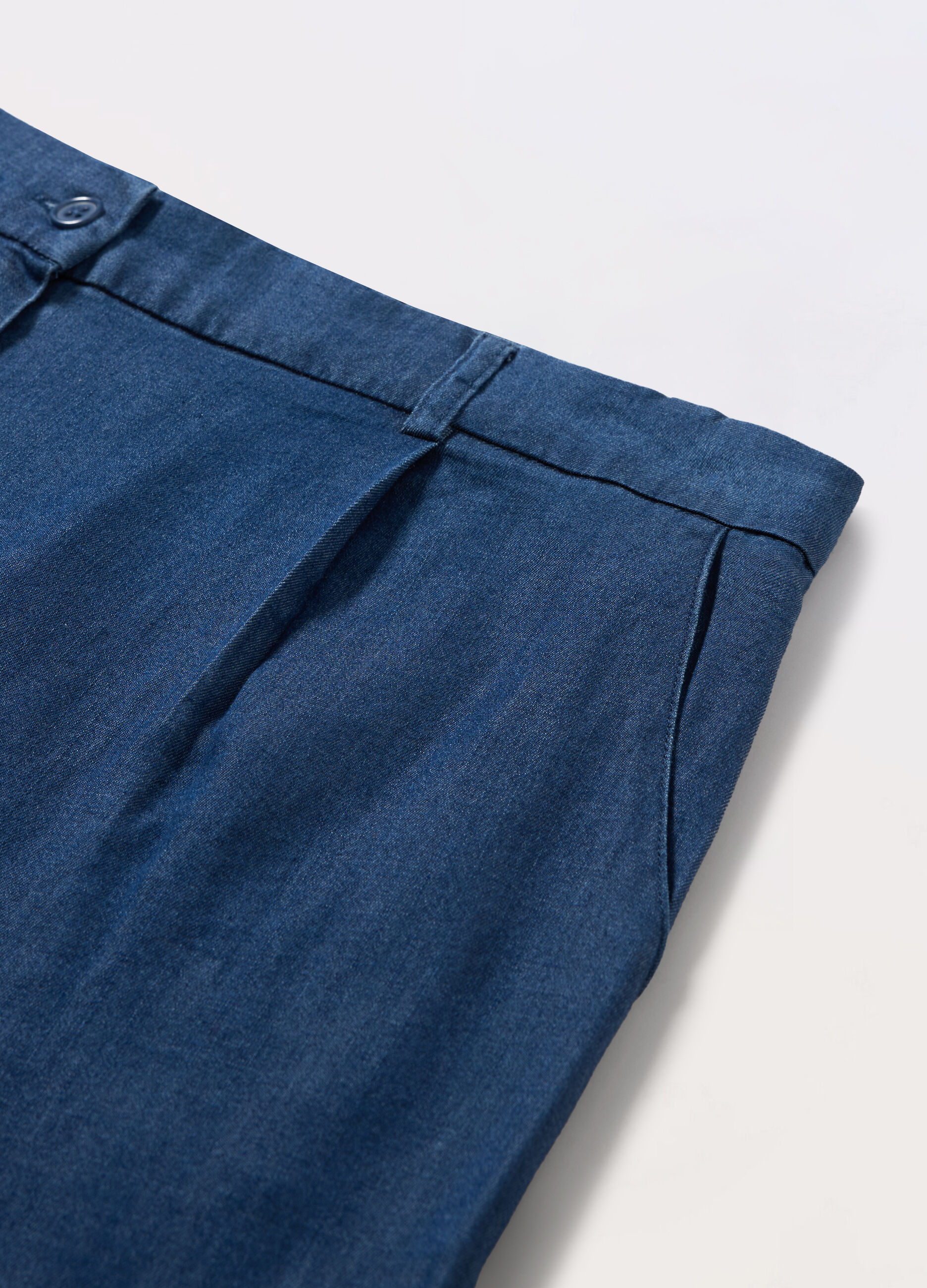 Pantaloni in denim di mista lyocell donna curvy_1
