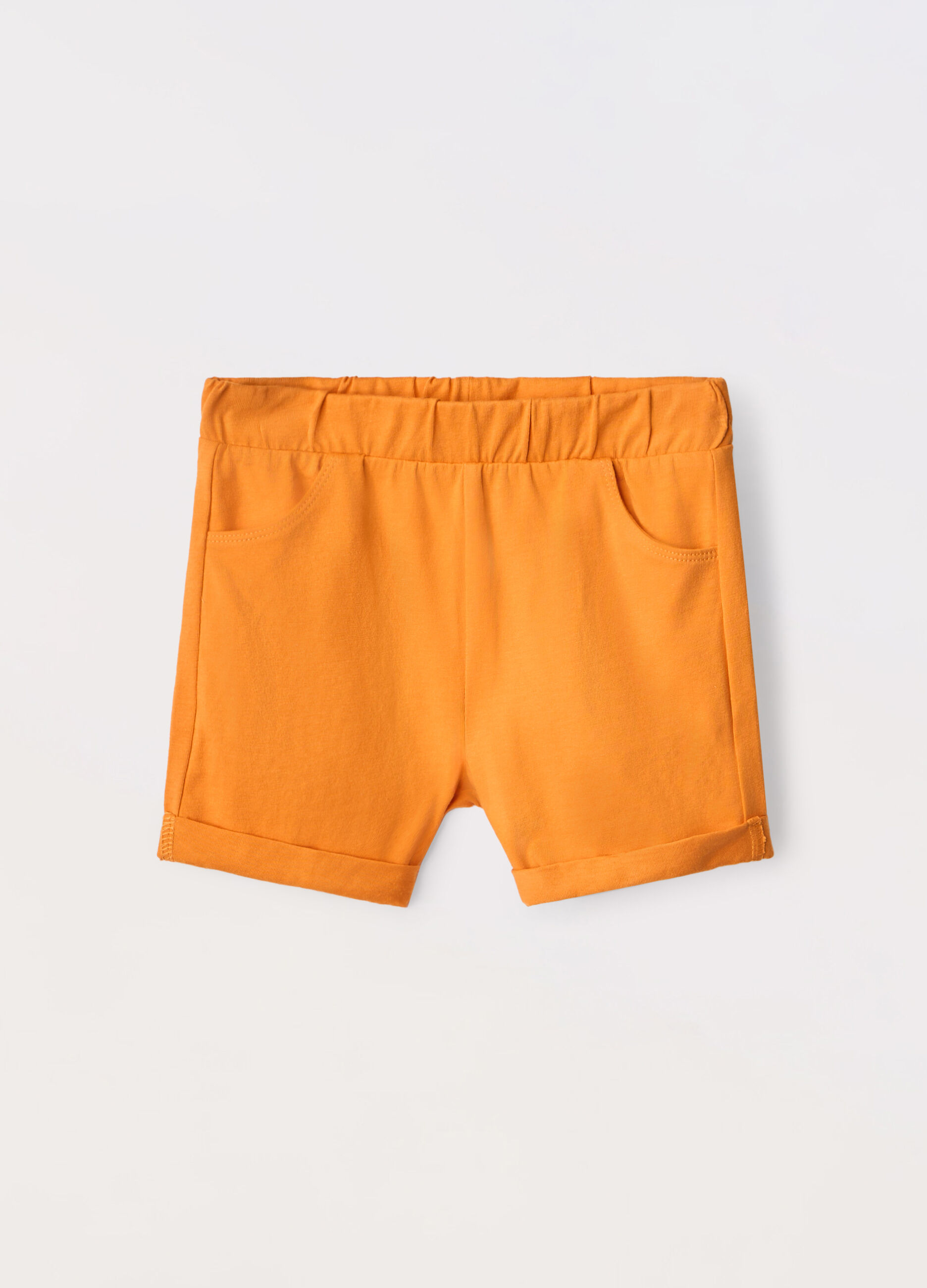 Shorts in jersey di puro cotone neonato_0