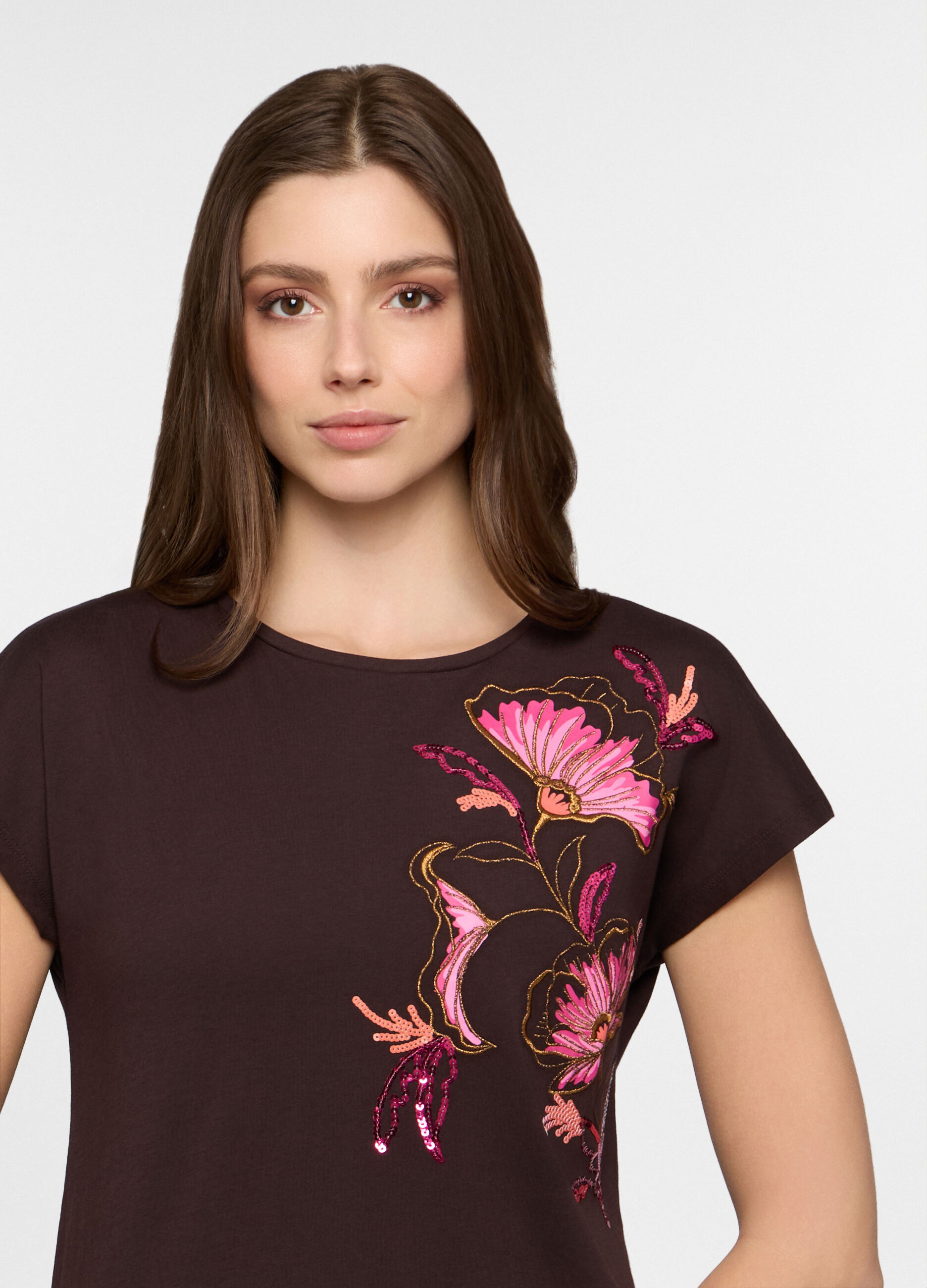 T-shirt girocollo donna_2