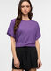 T-shirt fit over girocollo stretch donna_0