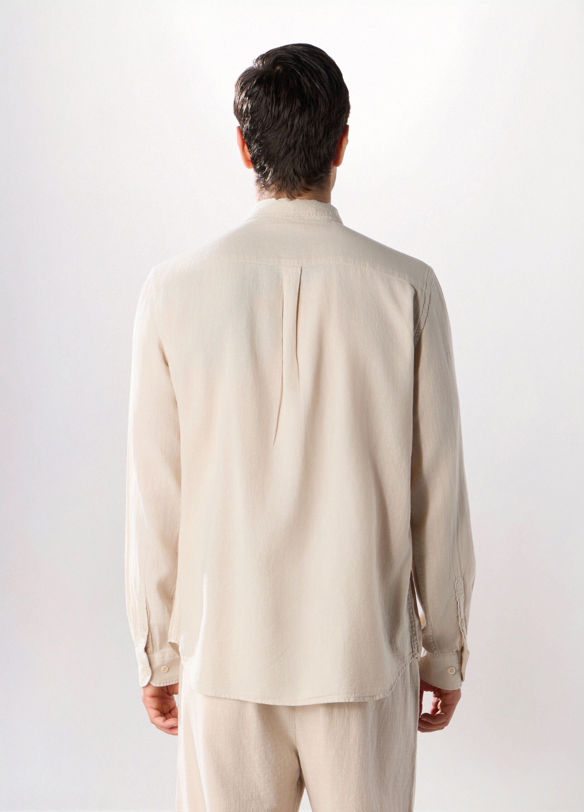Camicia regular fit in puro cotone uomo