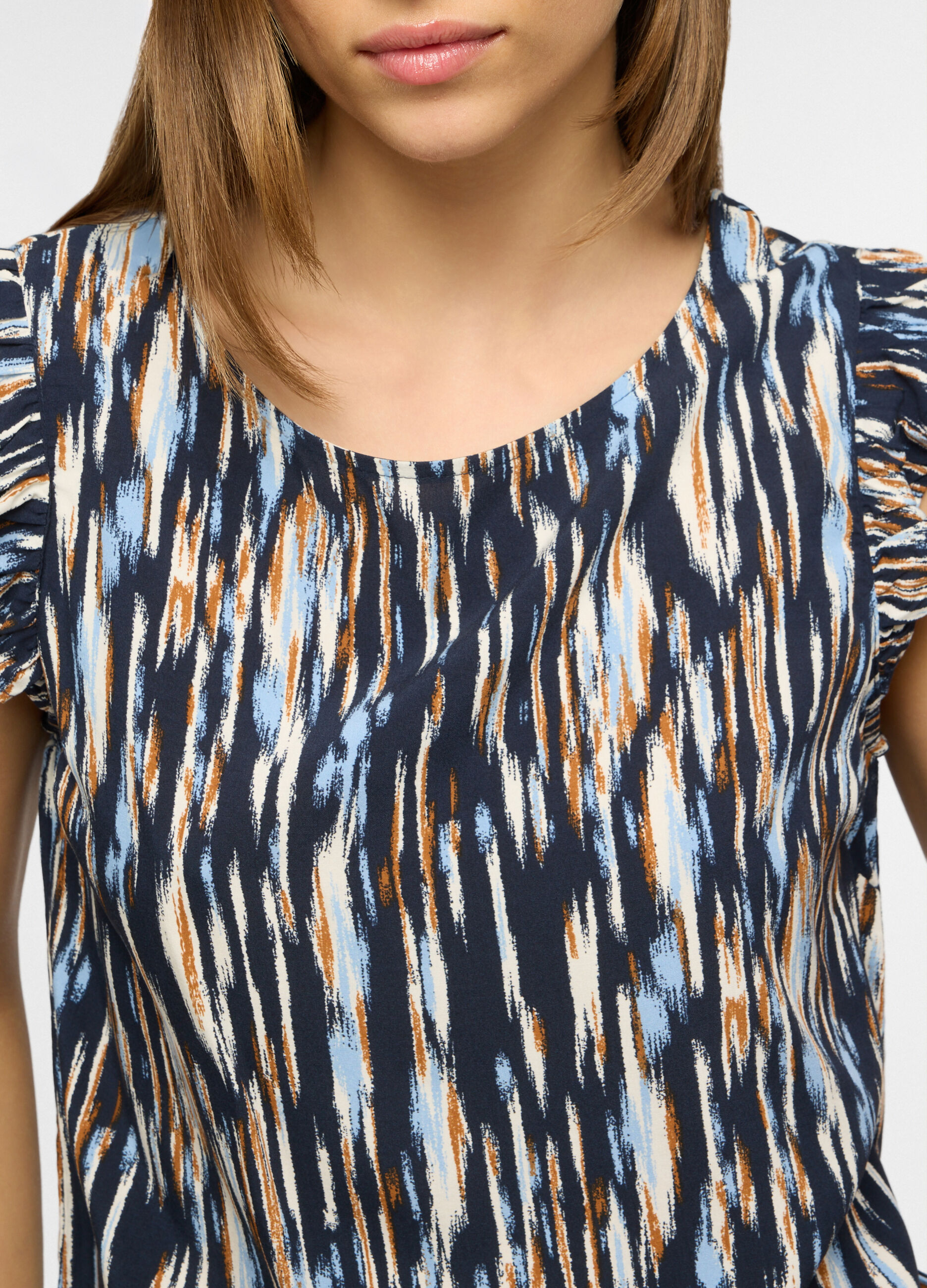 Blusa girocollo regular fit in pura viscosa donna_2
