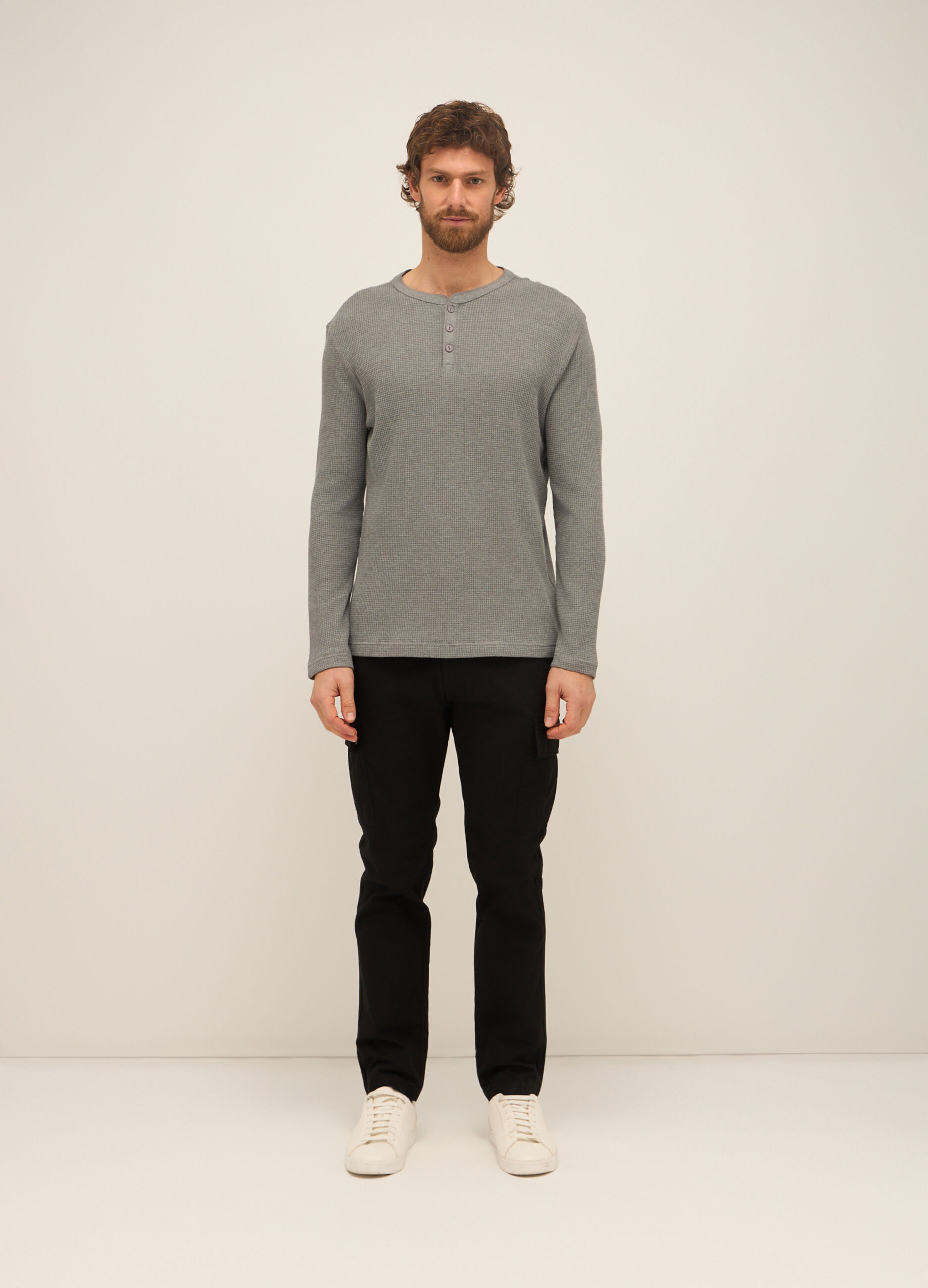 Pantaloni cargo in twill di cotone uomo_0