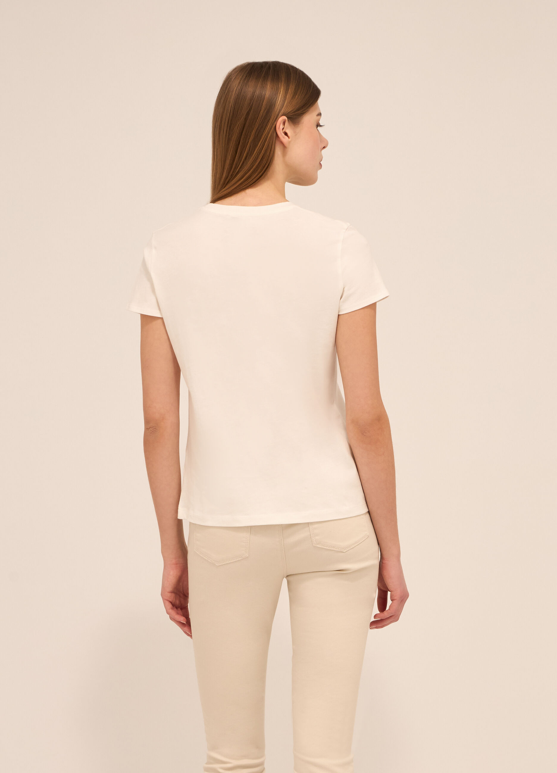 T-shirt in puro cotone donna_1