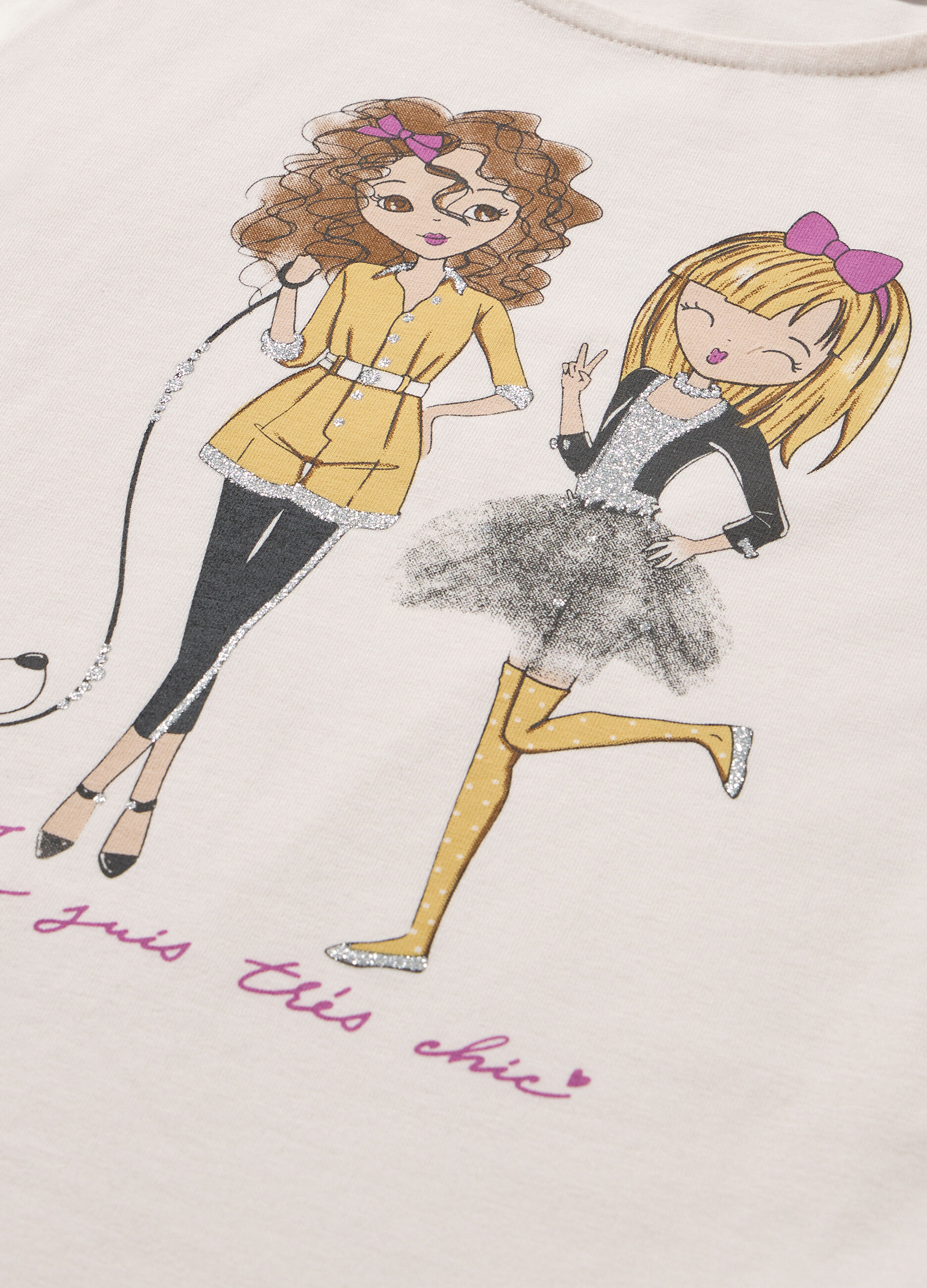 T-shirt in cotone stretch bambina_1