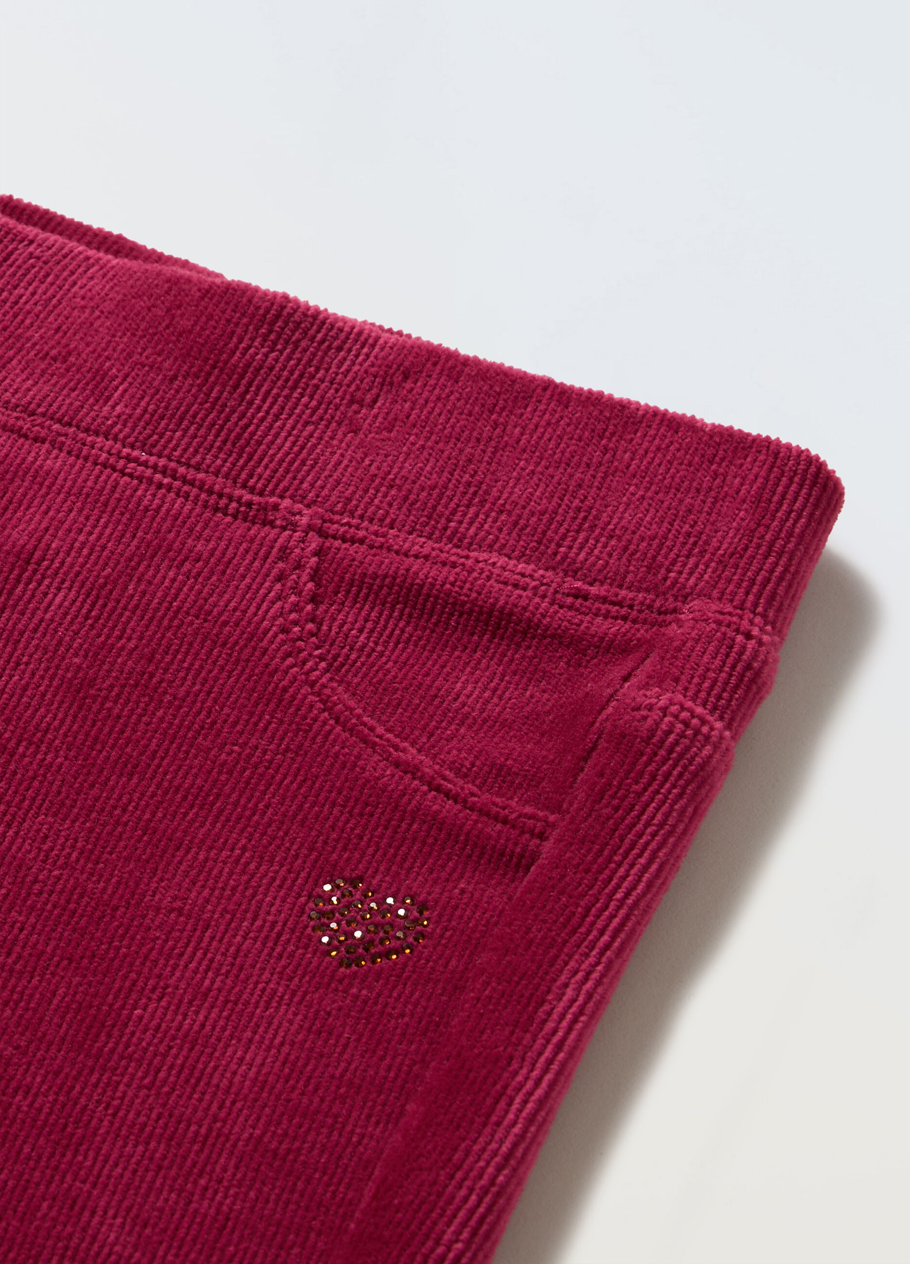 Treggings in ciniglia di misto cotone bambina_1