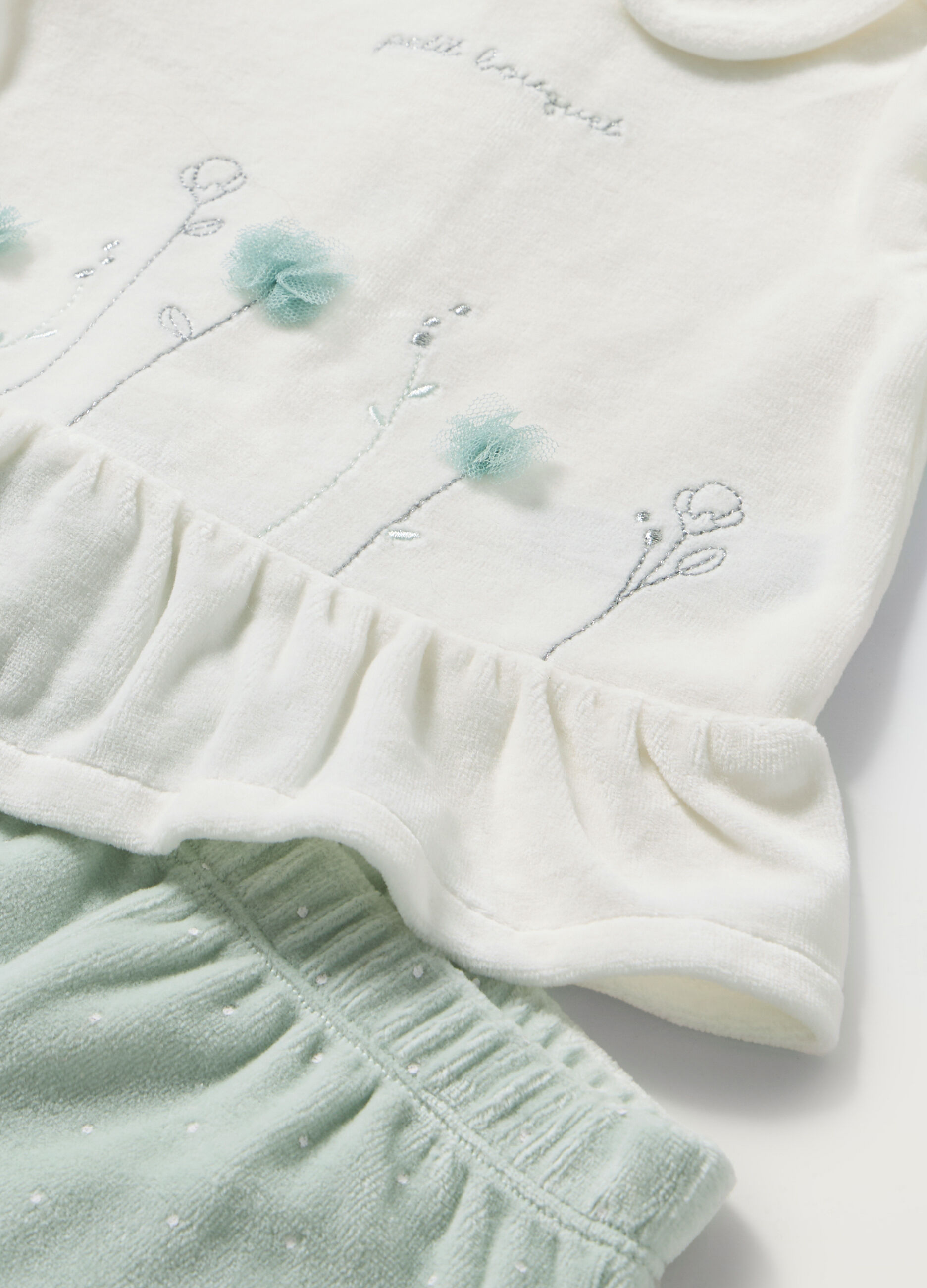 Set velour in misto cotone neonata_1