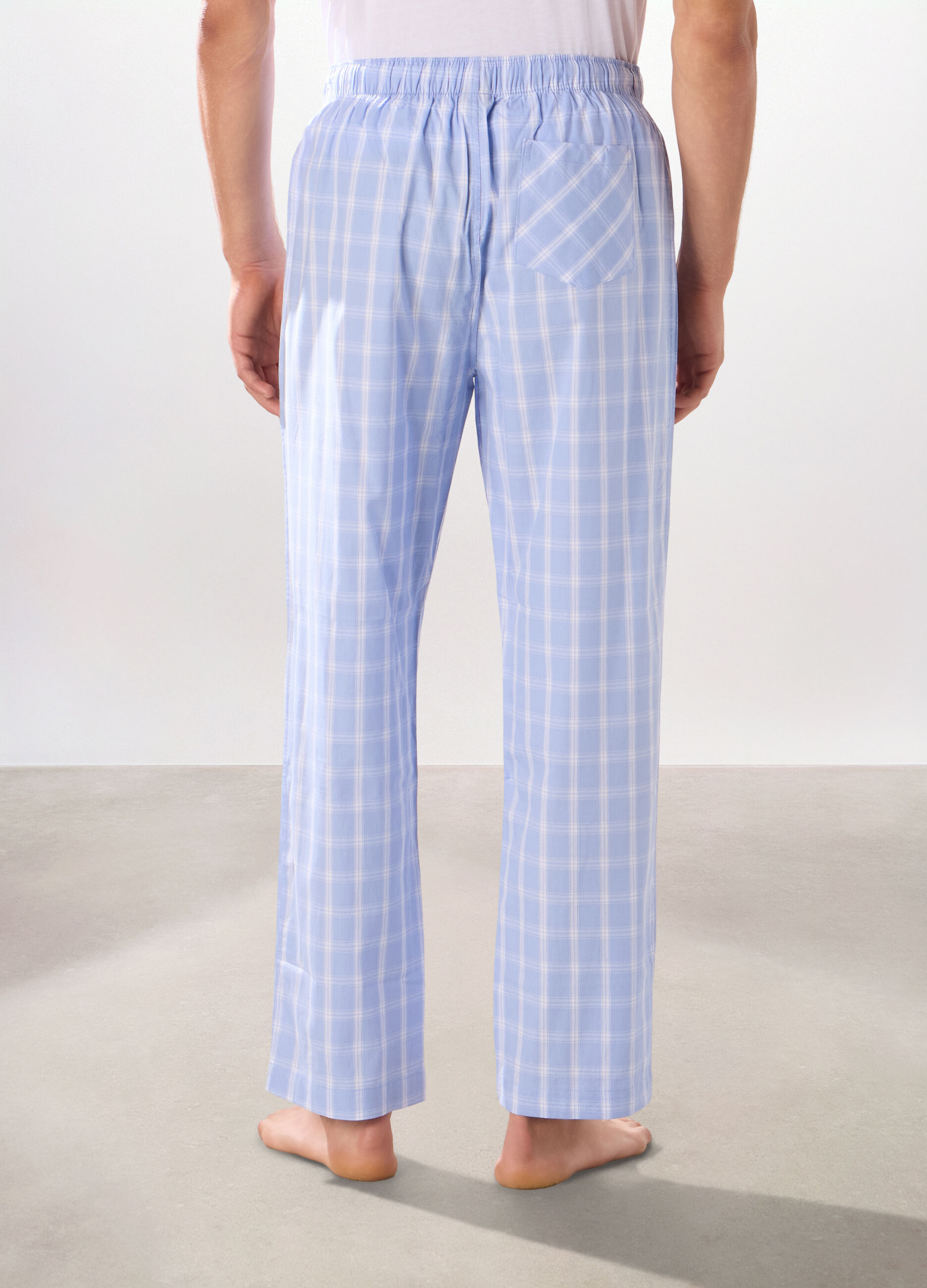 Pantalone lungo pigiama in puro cotone uomo_1