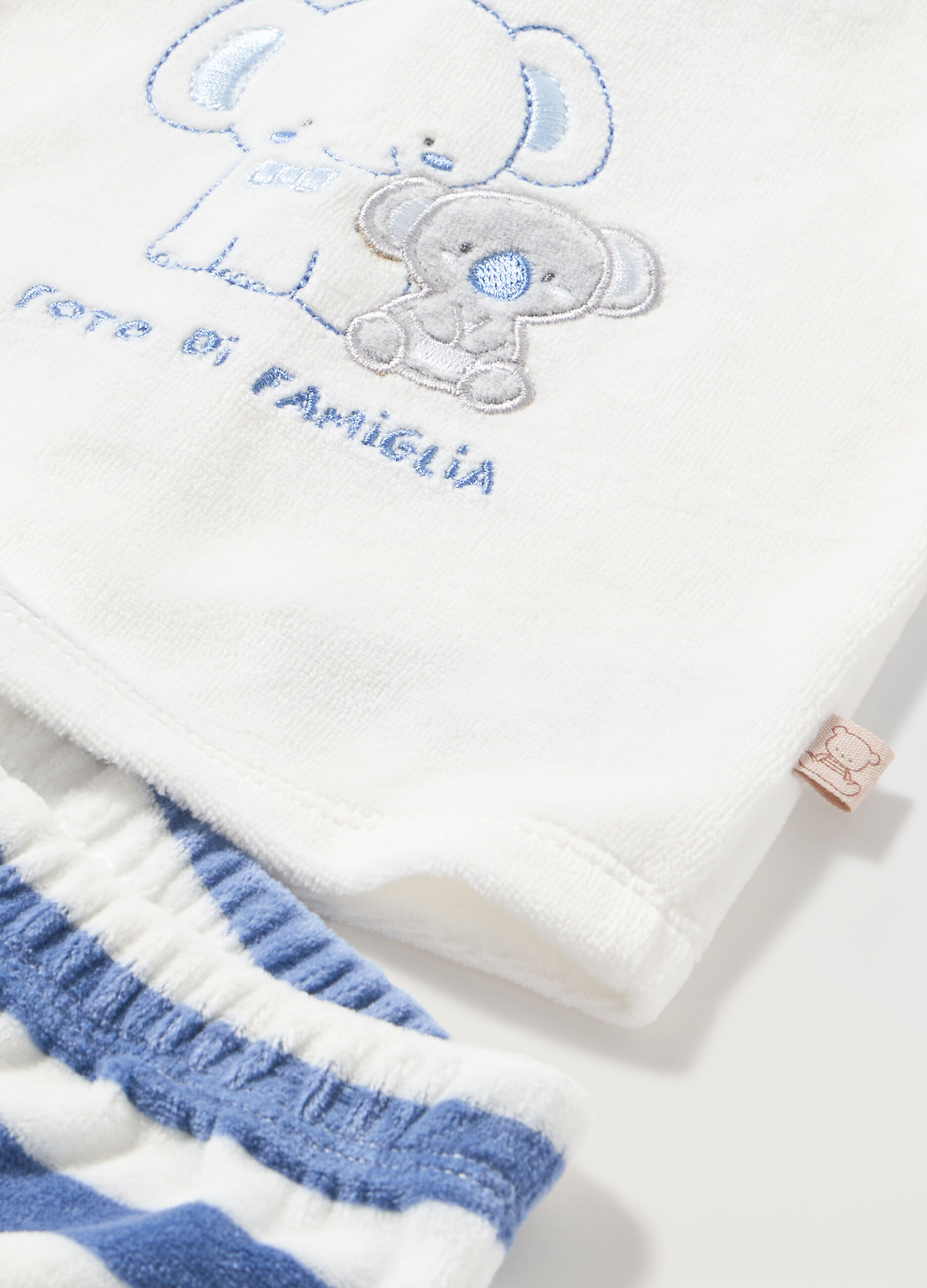 Set velours rigato neonato_1