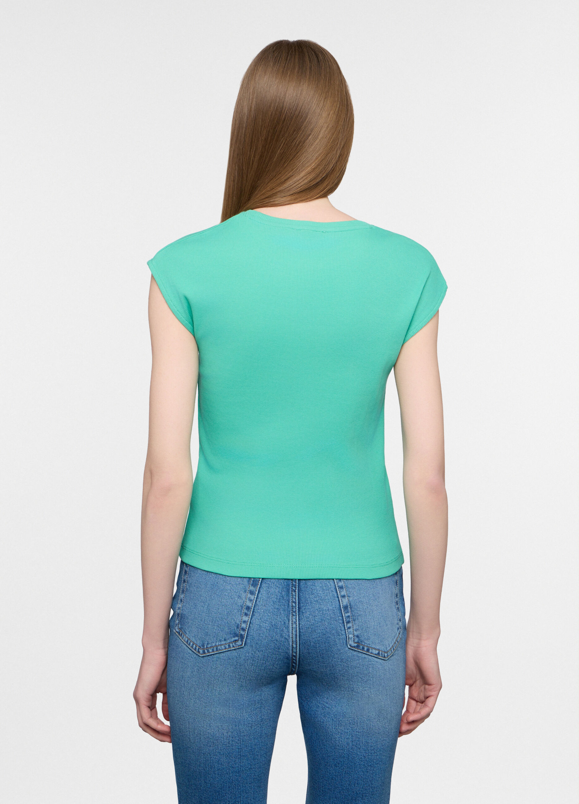 T-shirt girocollo fitted donna_1