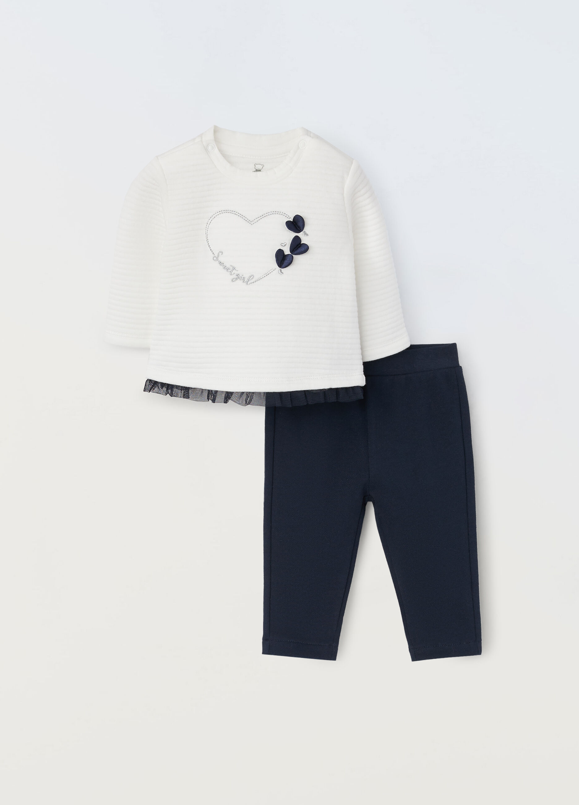 Jogging set in misto cotone neonata_0