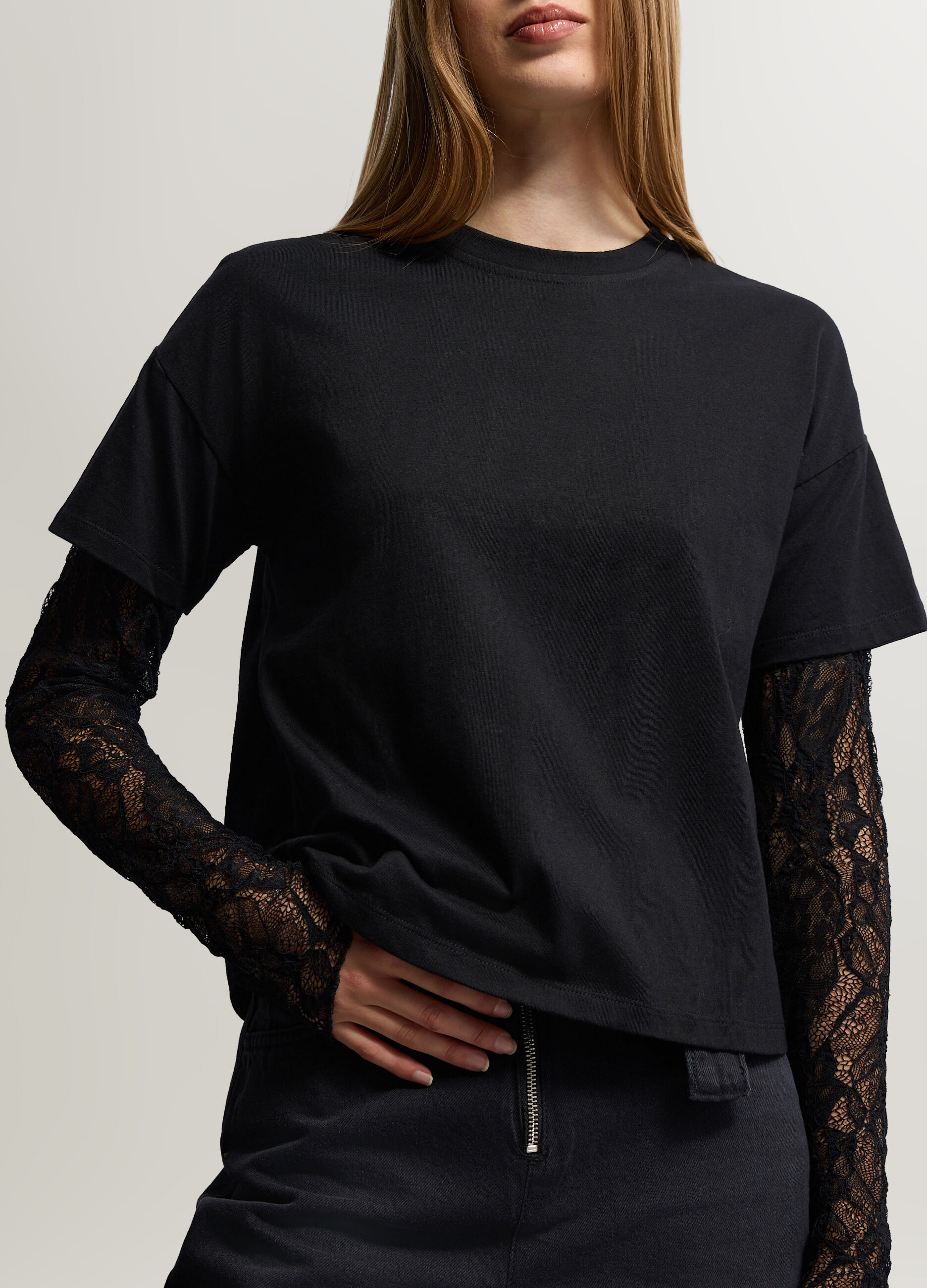 T-shirt girocollo stretch donna_2