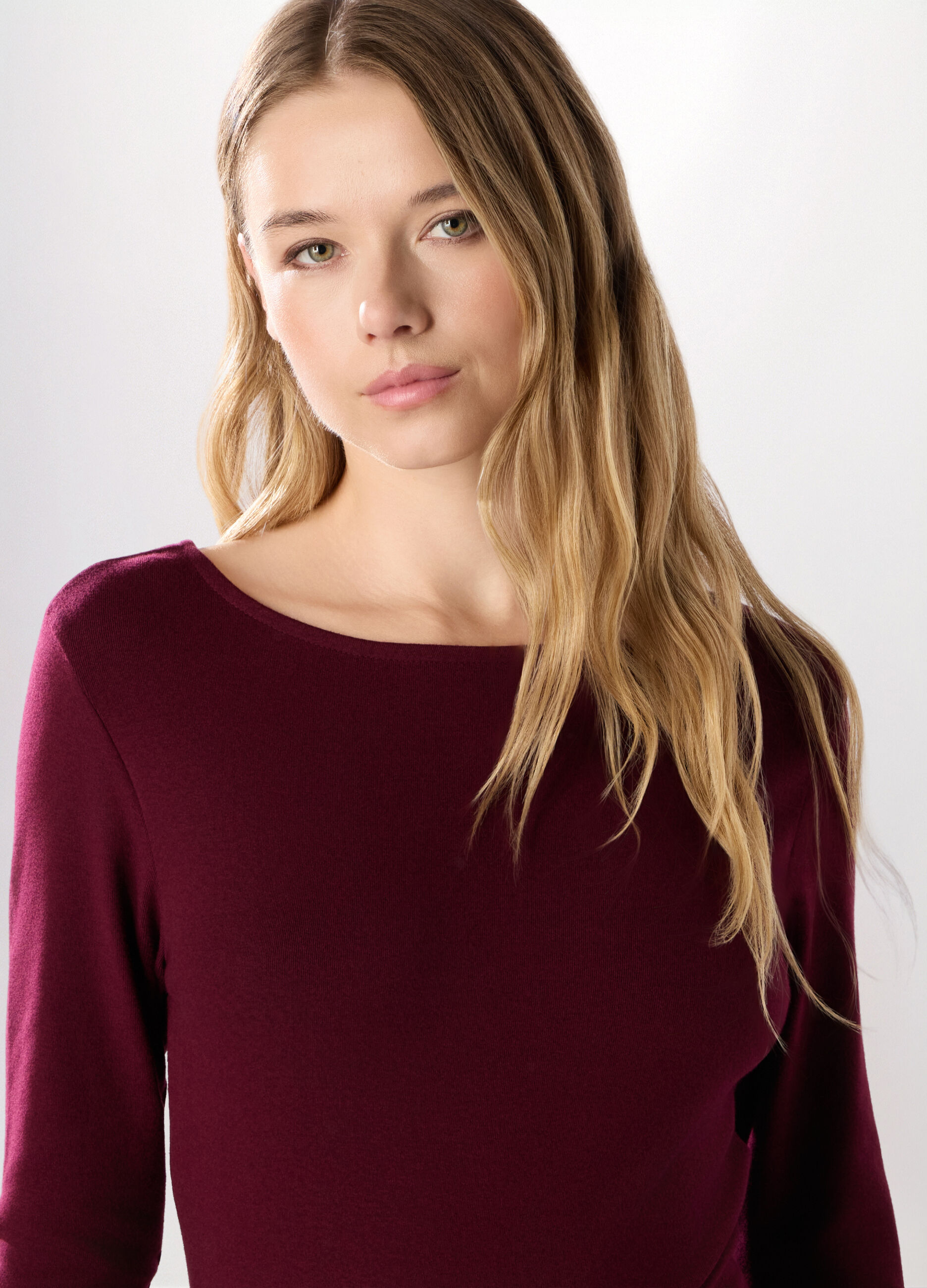 T-shirt in misto viscosa stretch donna_2