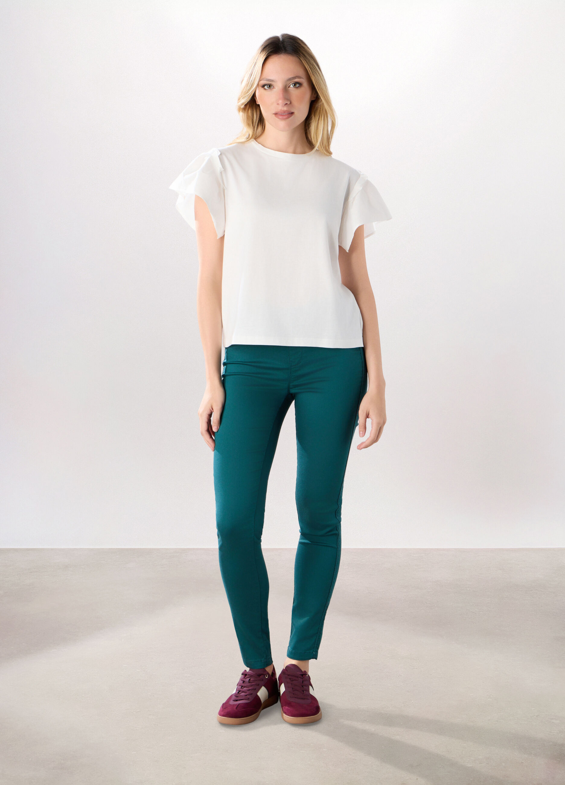 Treggings in cotone stretch donna_0
