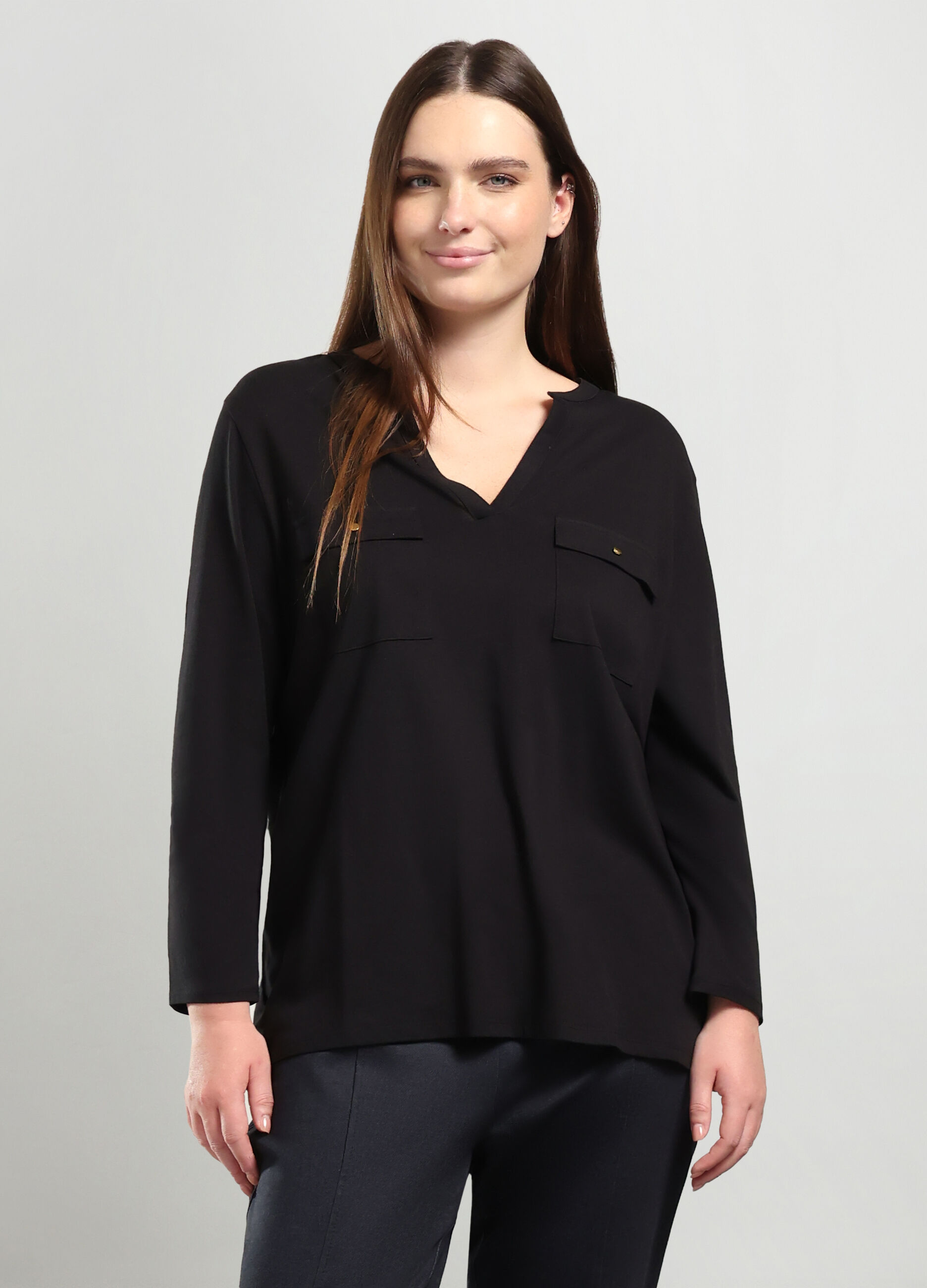 T-shirt in puro cotone donna curvy_0