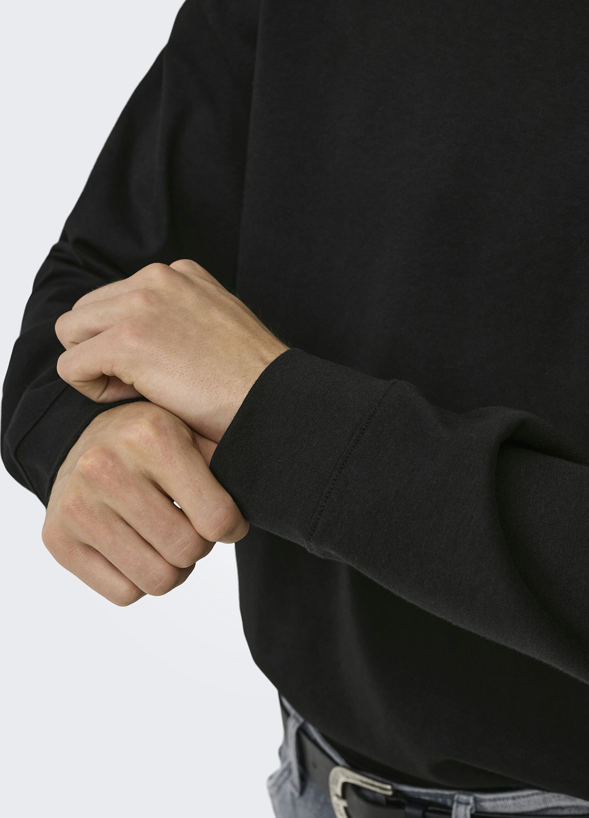 Felpa girocollo in cotone uomo_3