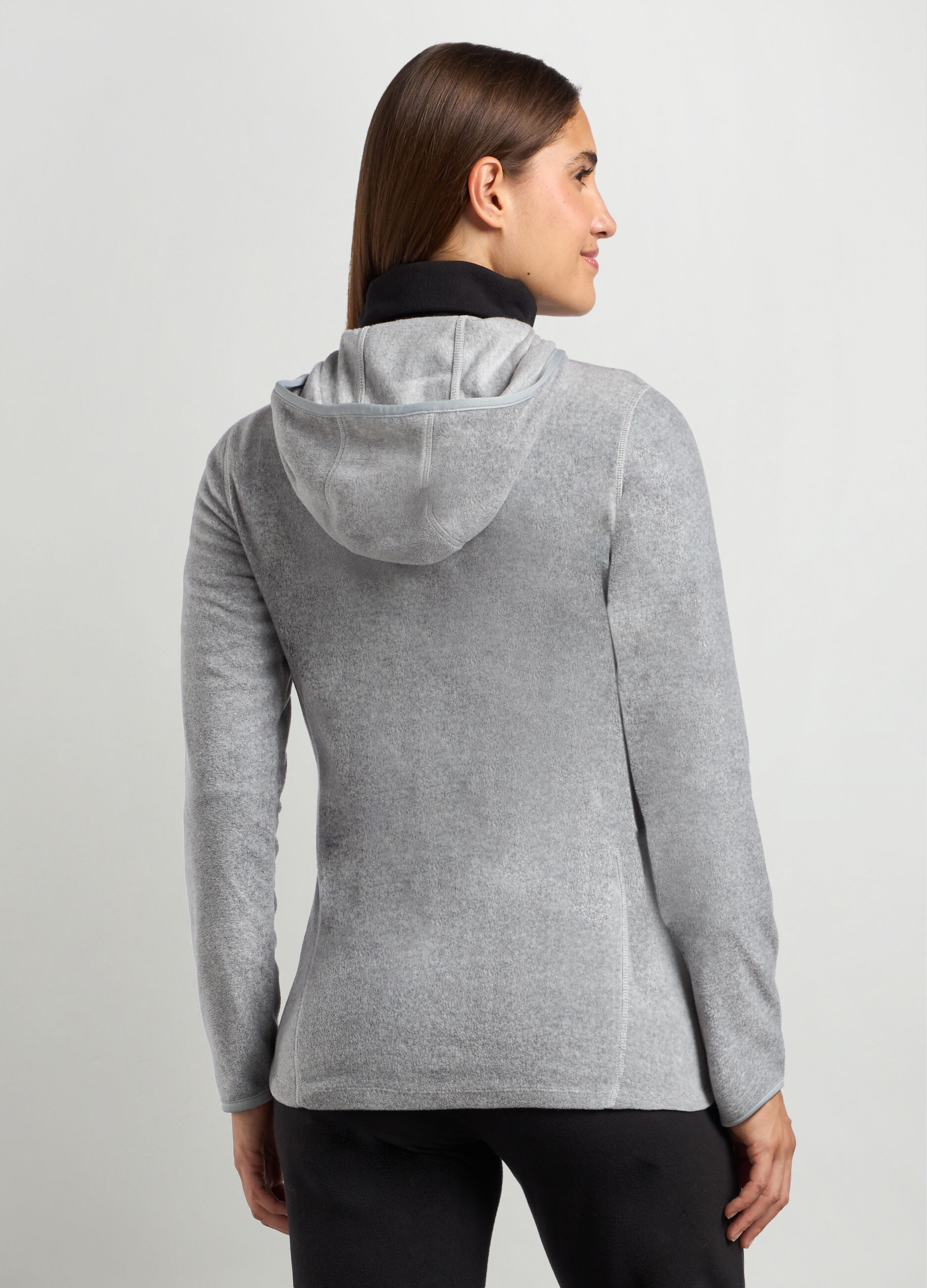 Felpa in pile con cappuccio donna