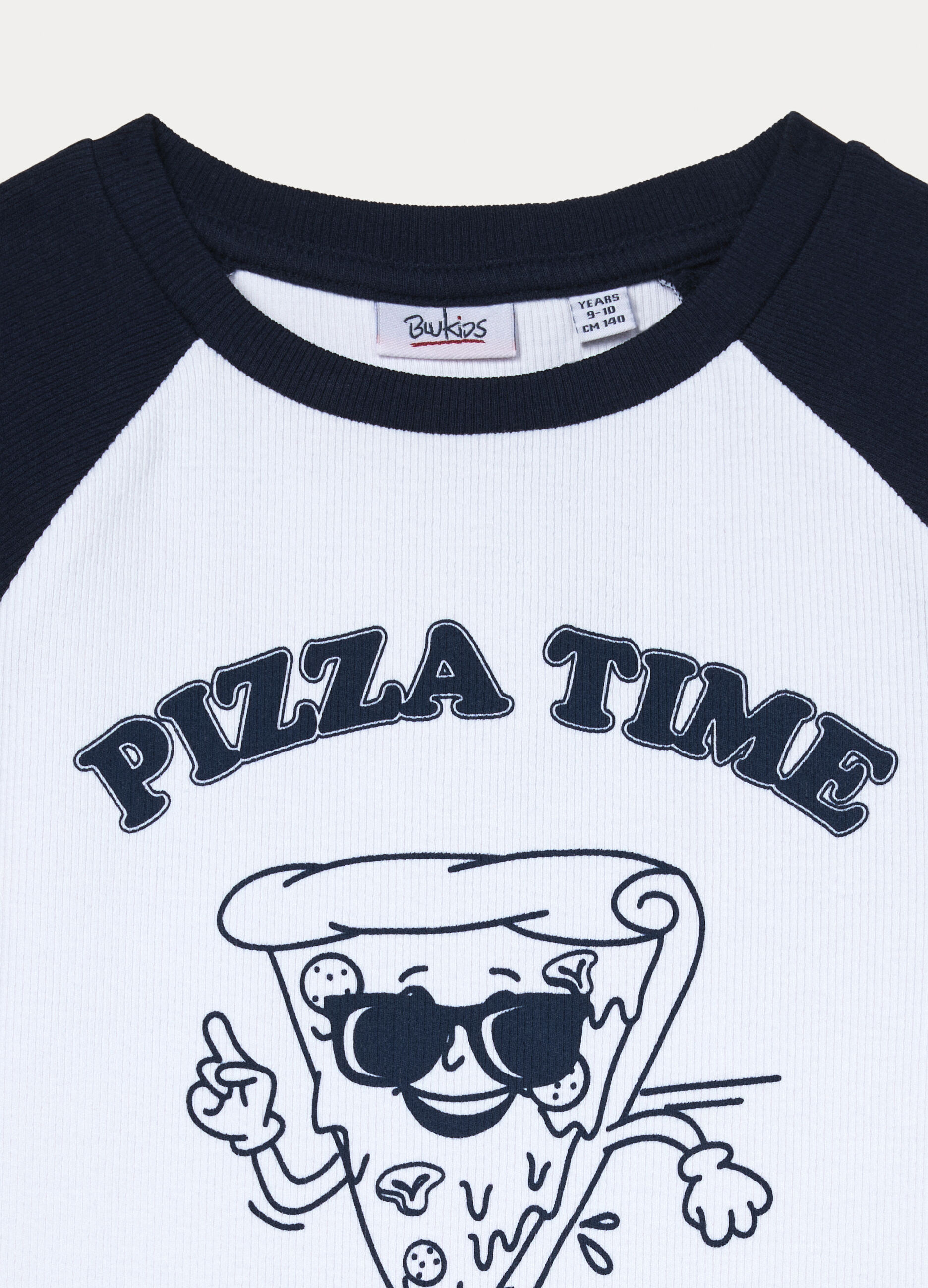 T-shirt in costina di cotone stretch ragazza_2