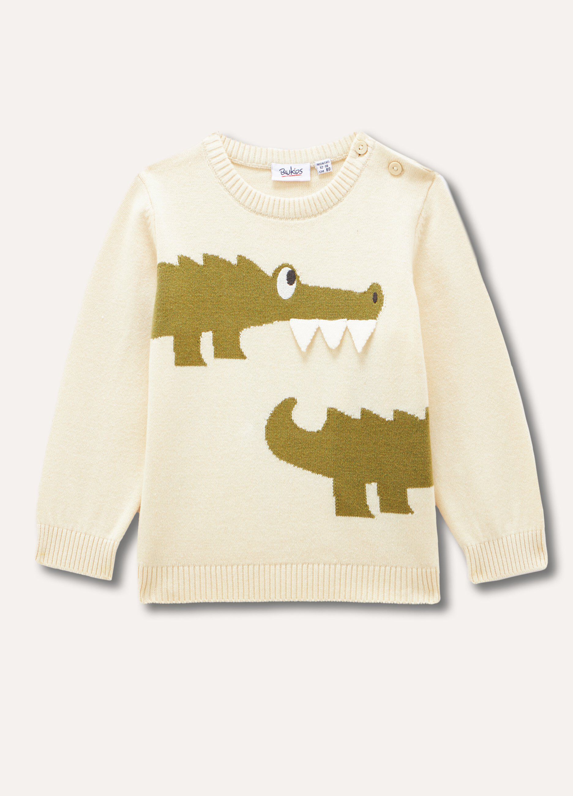 Maglioncino tricot in puro cotone neonato_0