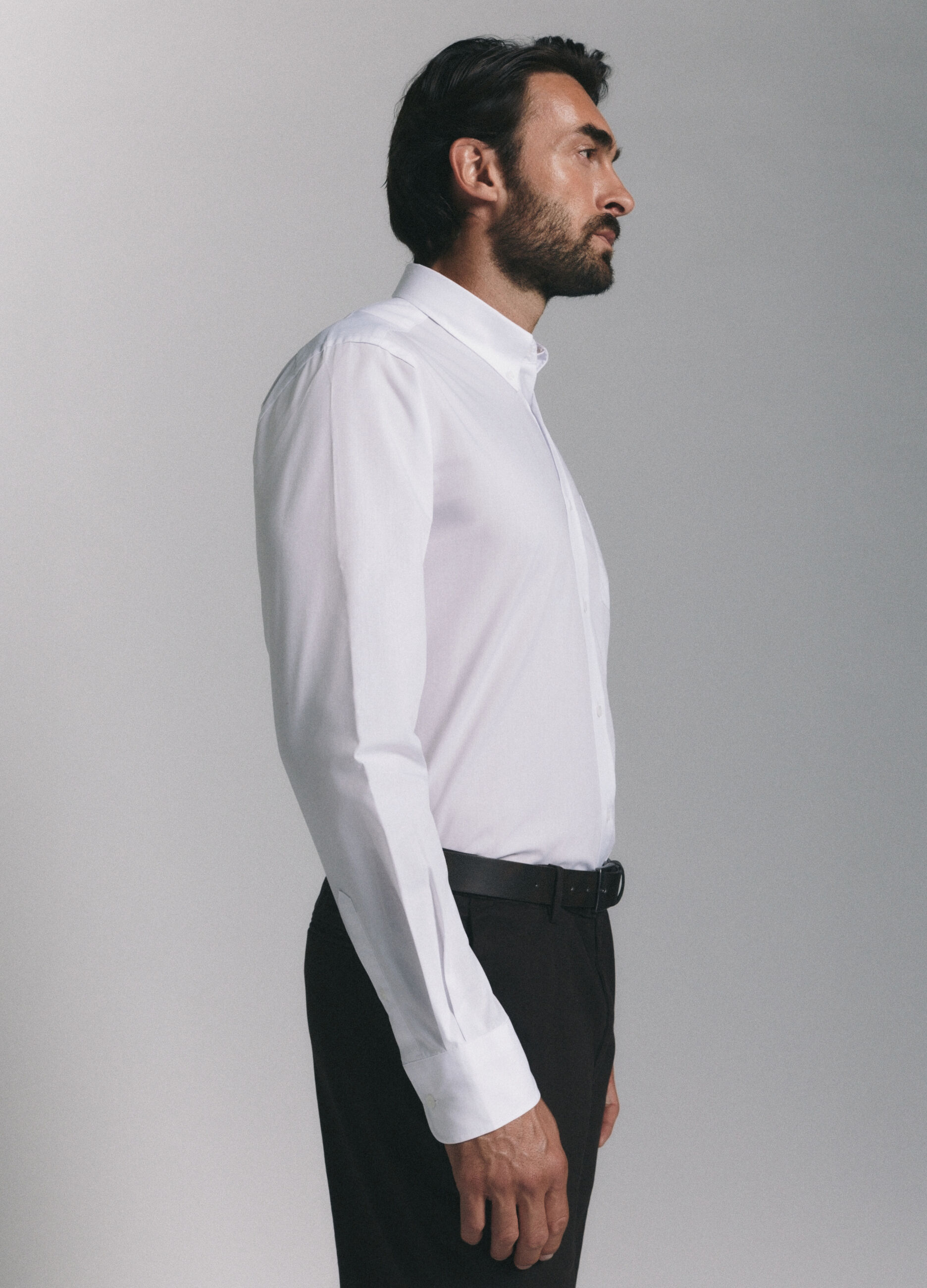 Camicia regular fit con colletto button down uomo_3