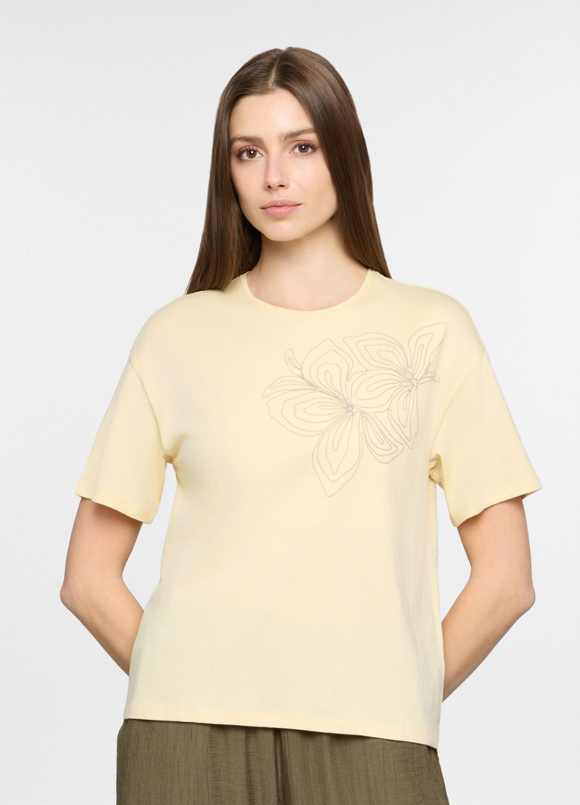 T-shirt girocollo donna _0