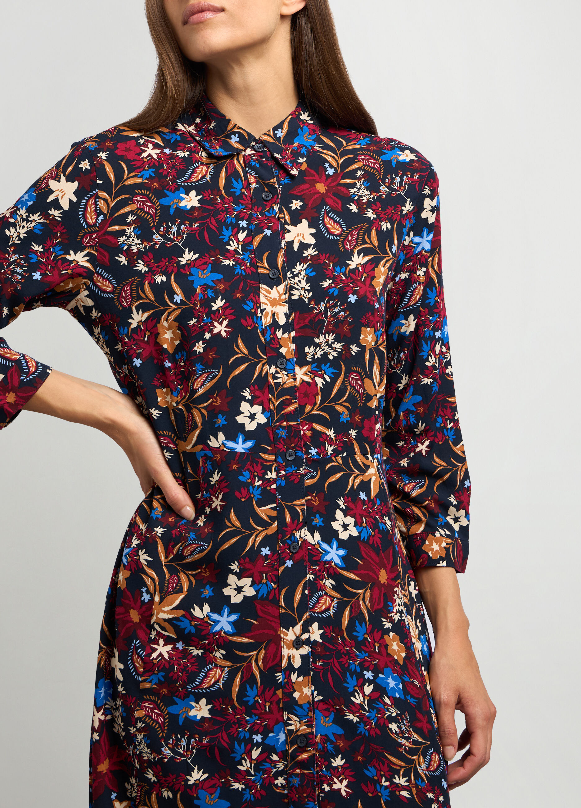 Abito chemisier in pura viscosa donna_2