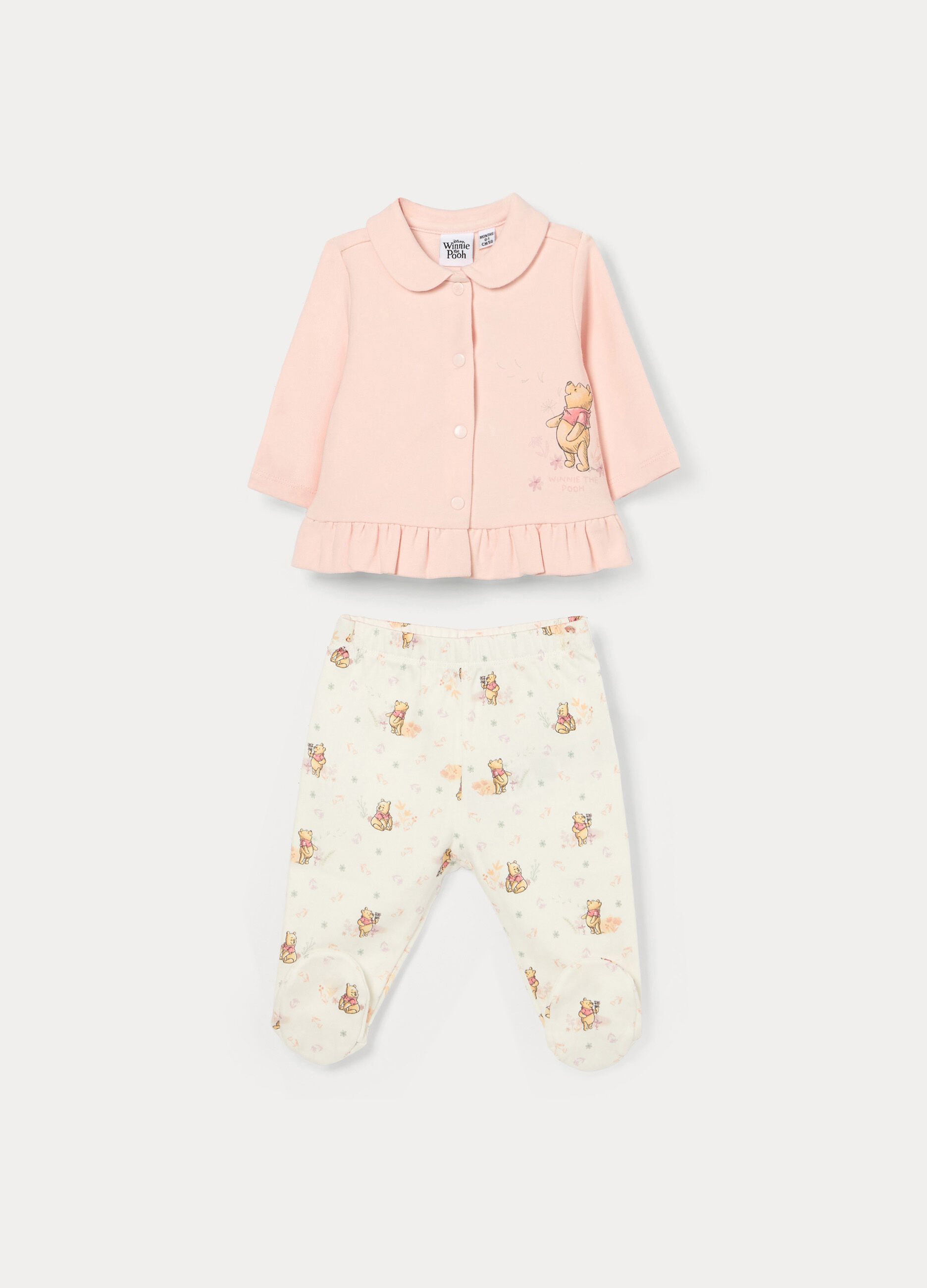 Jogging set Disney in french terry di cotone stretch neonata_0
