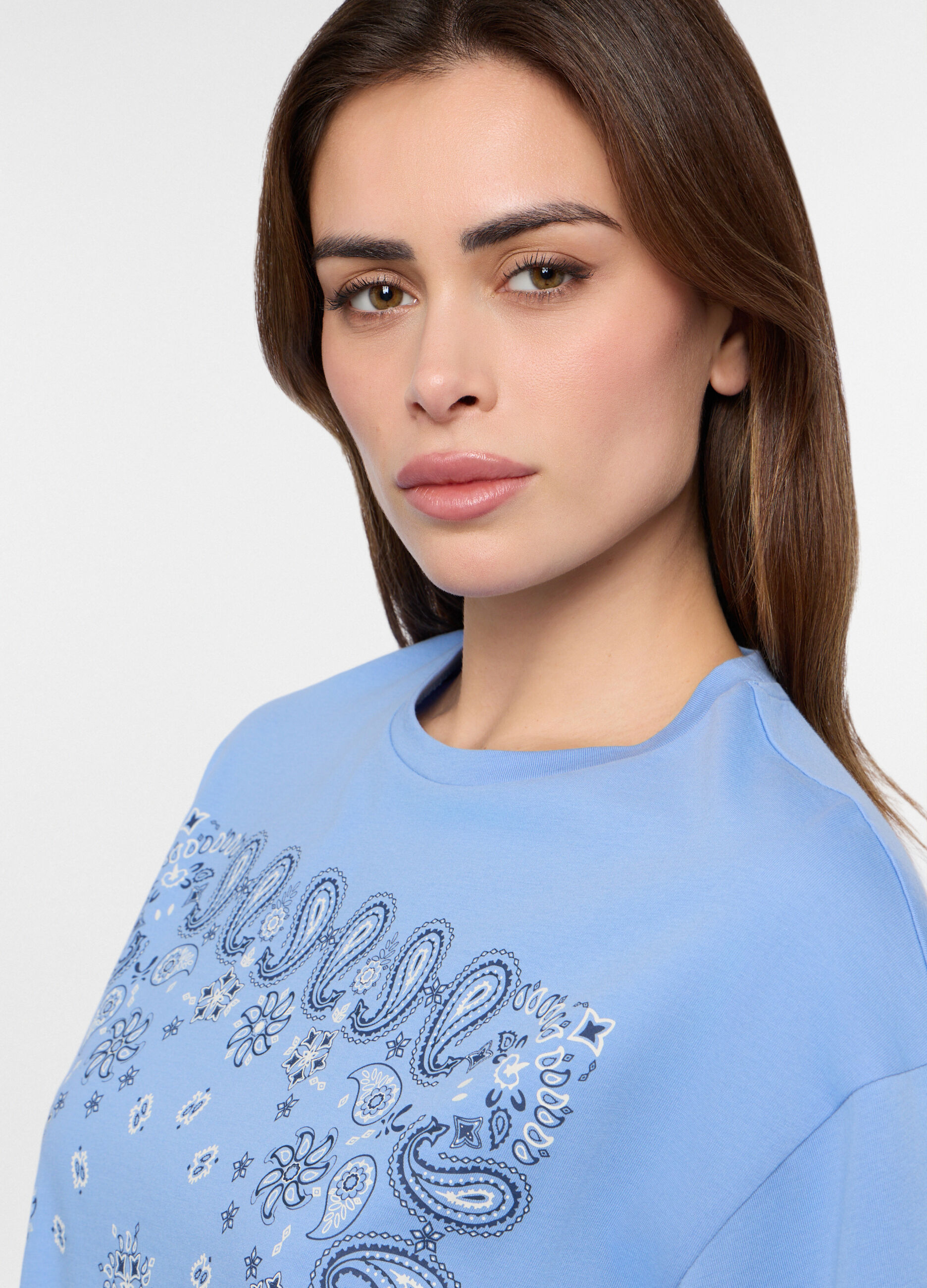 T-shirt in jersey di puro cotone donna_2