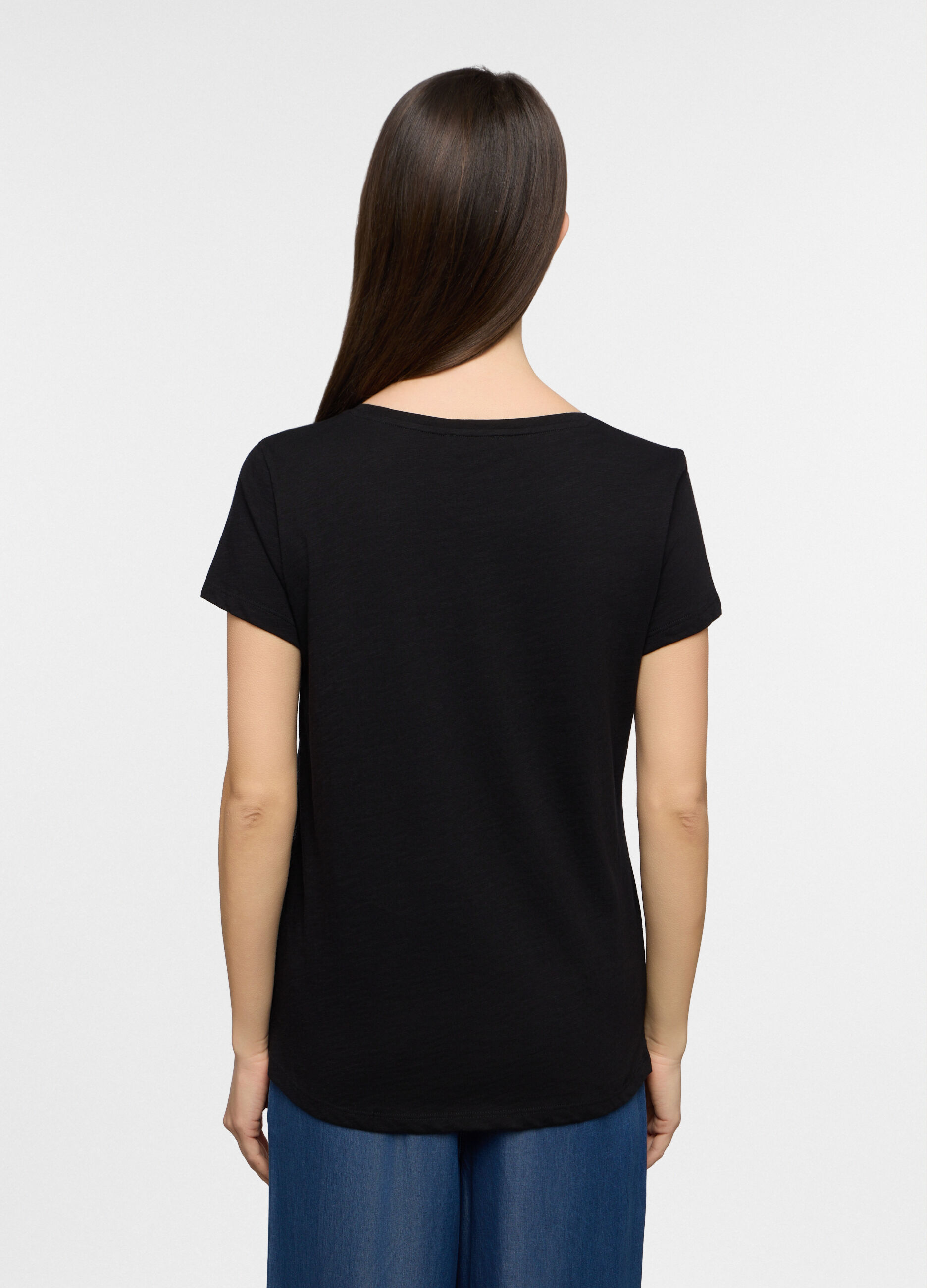 T-shirt girocollo donna_1