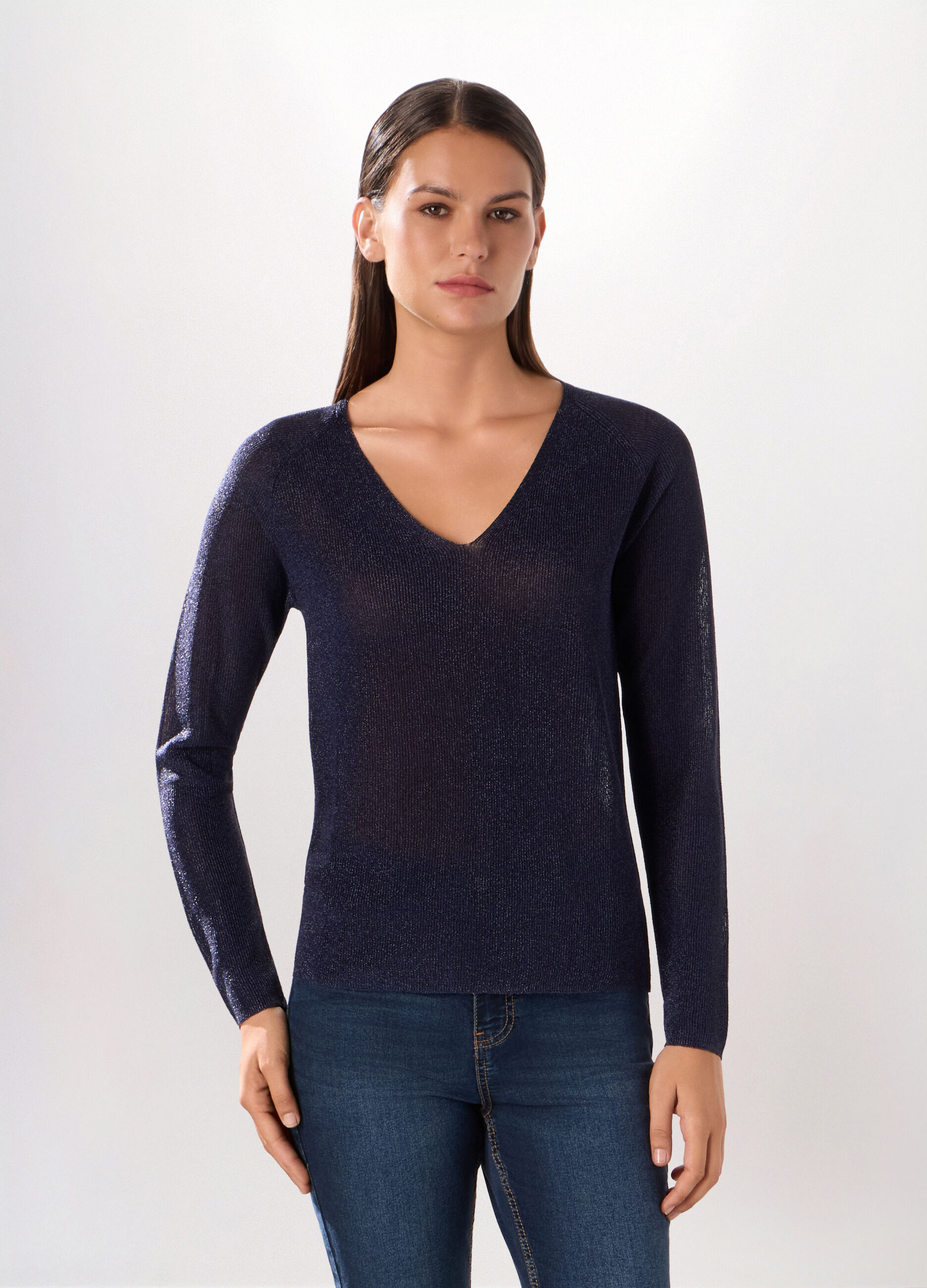 Pullover con scollo a V donna_0