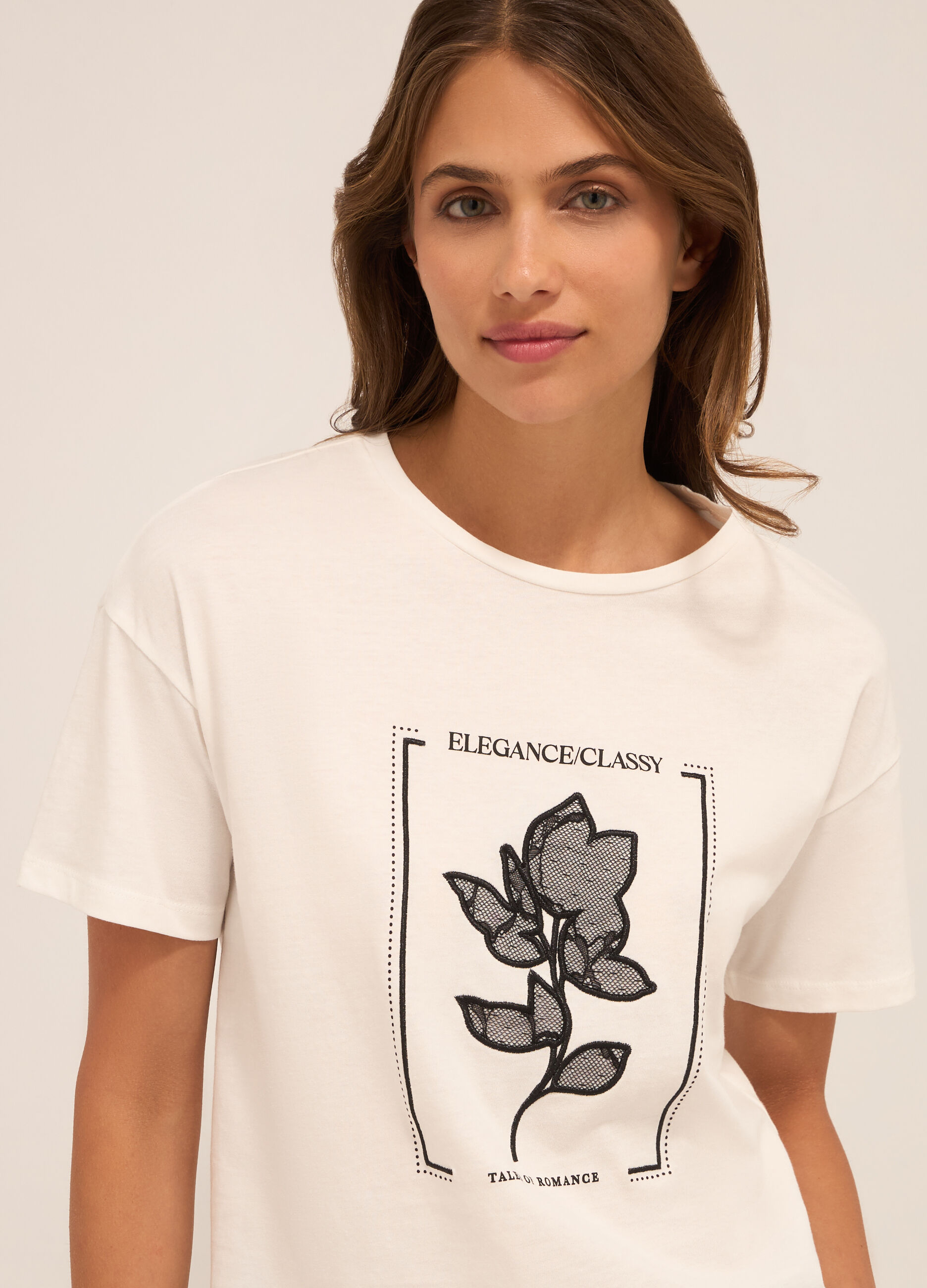 T-shirt in jersey di puro cotone donna_2